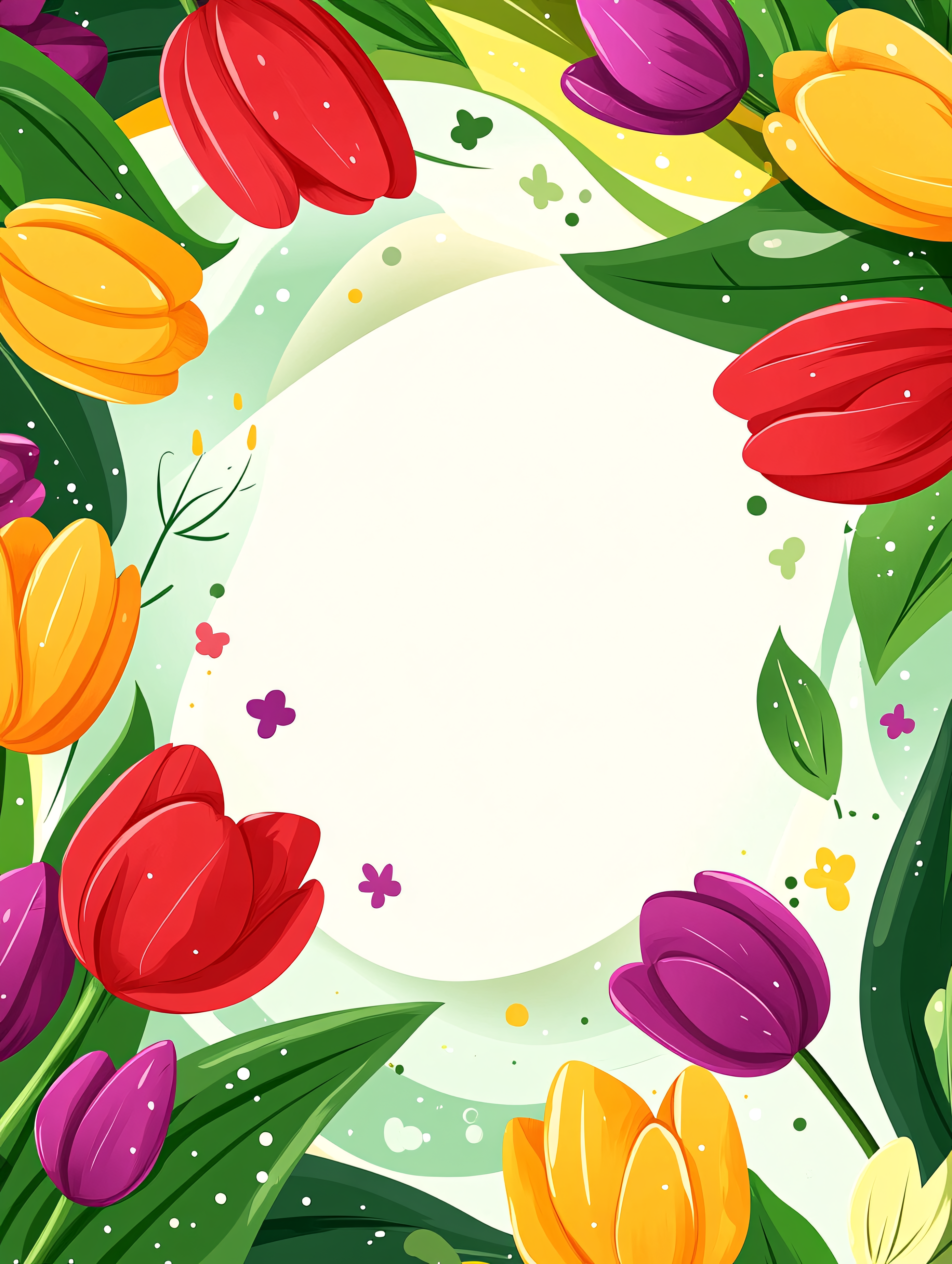 Springtime Bloom Border