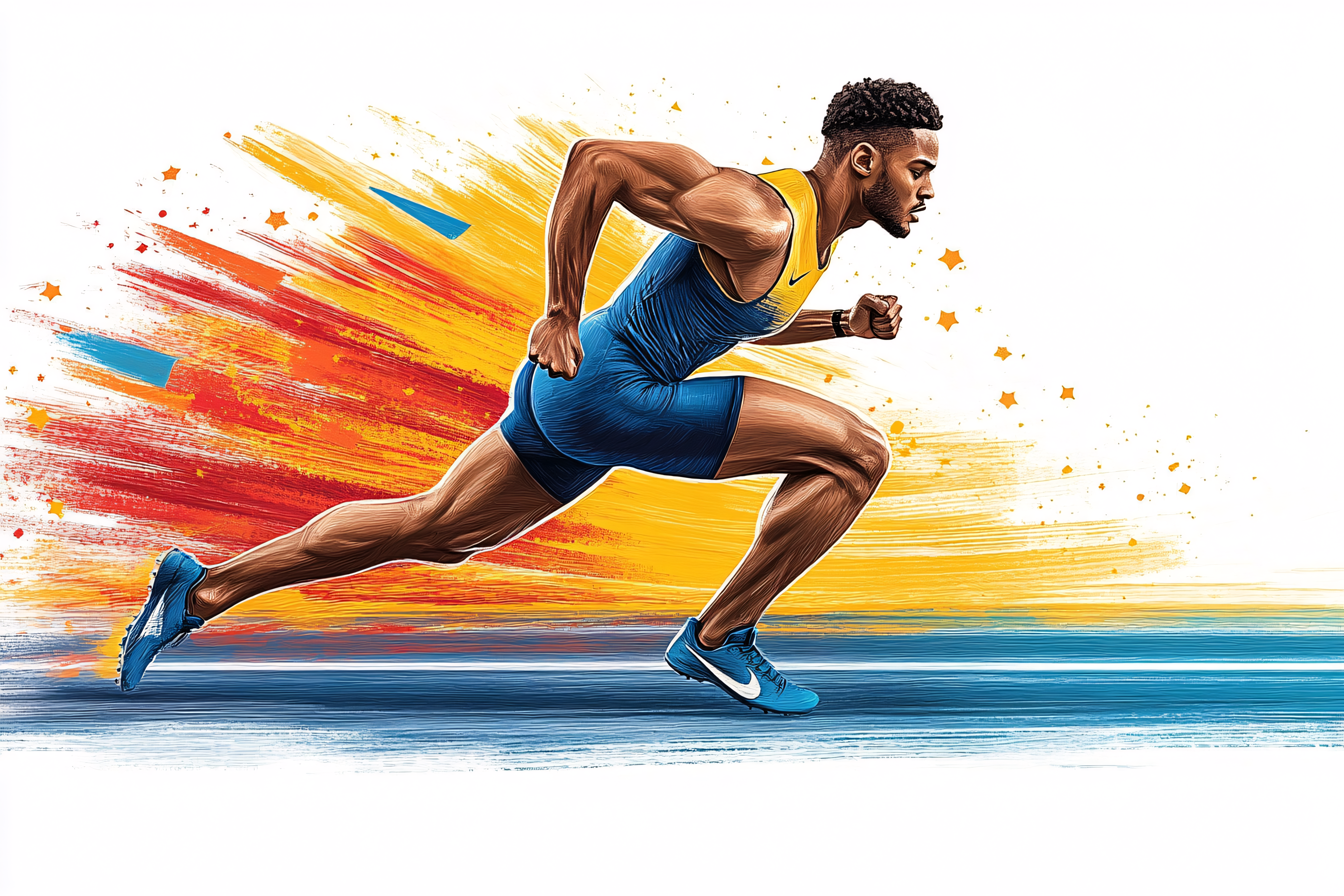 Sprinting Athlete Illustration