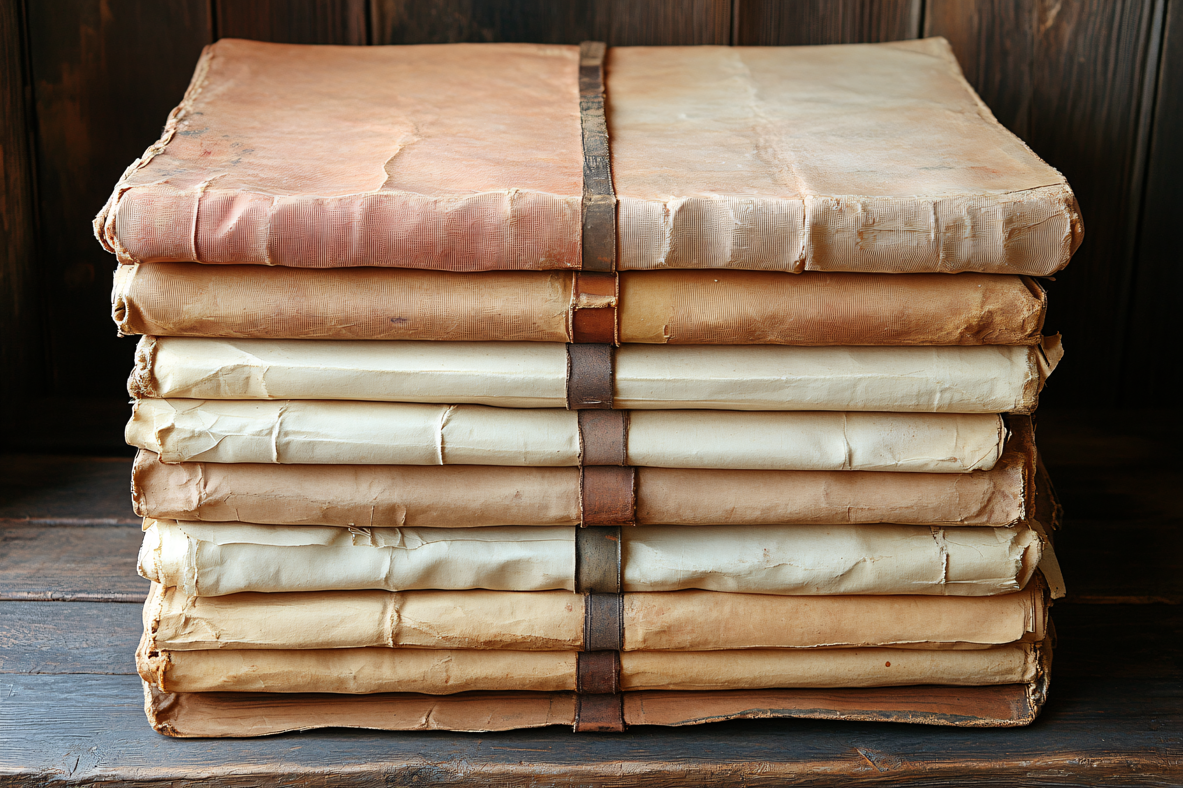 Stack Of Aged Documents
