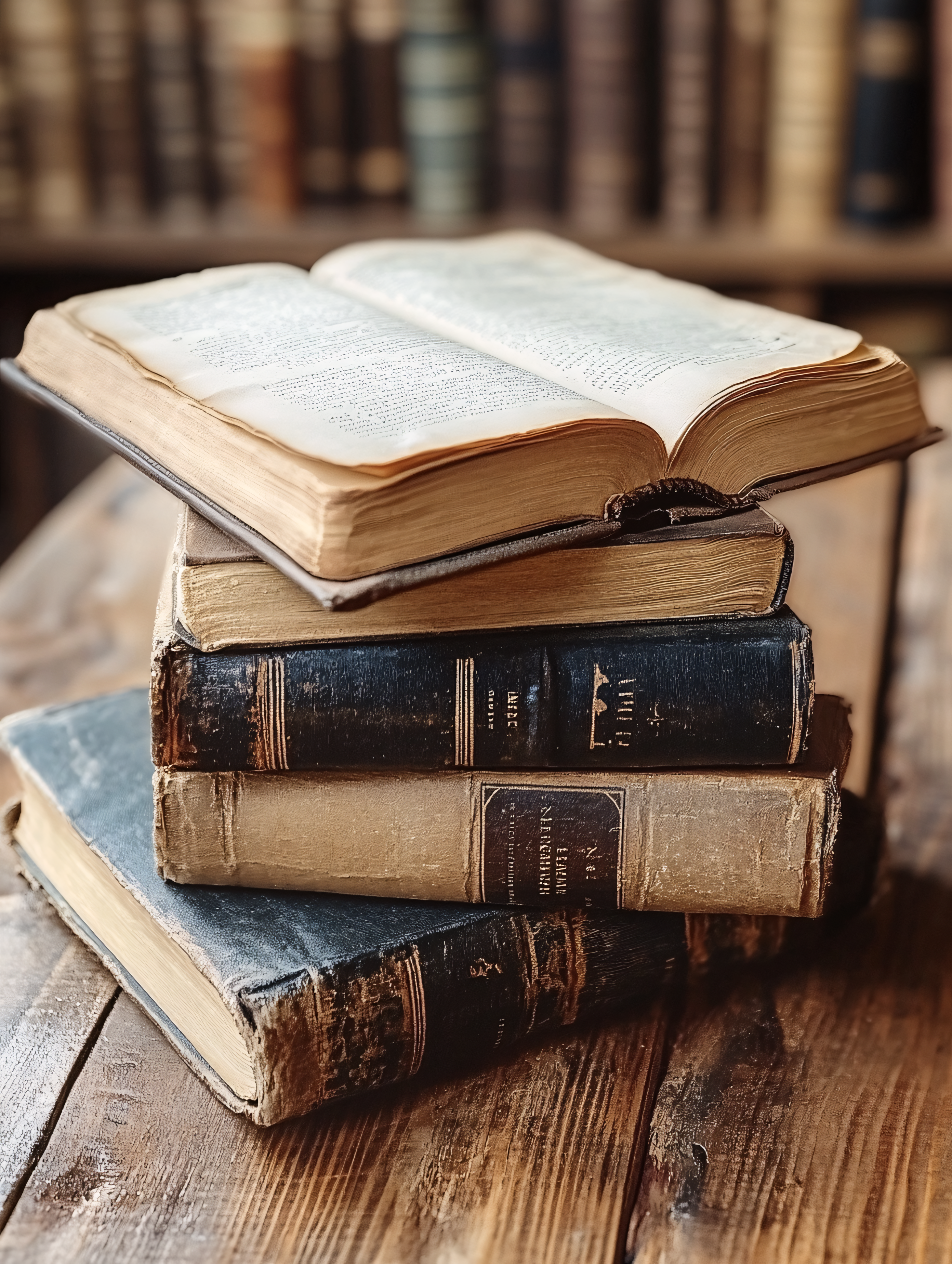 Stack Of Antique Books