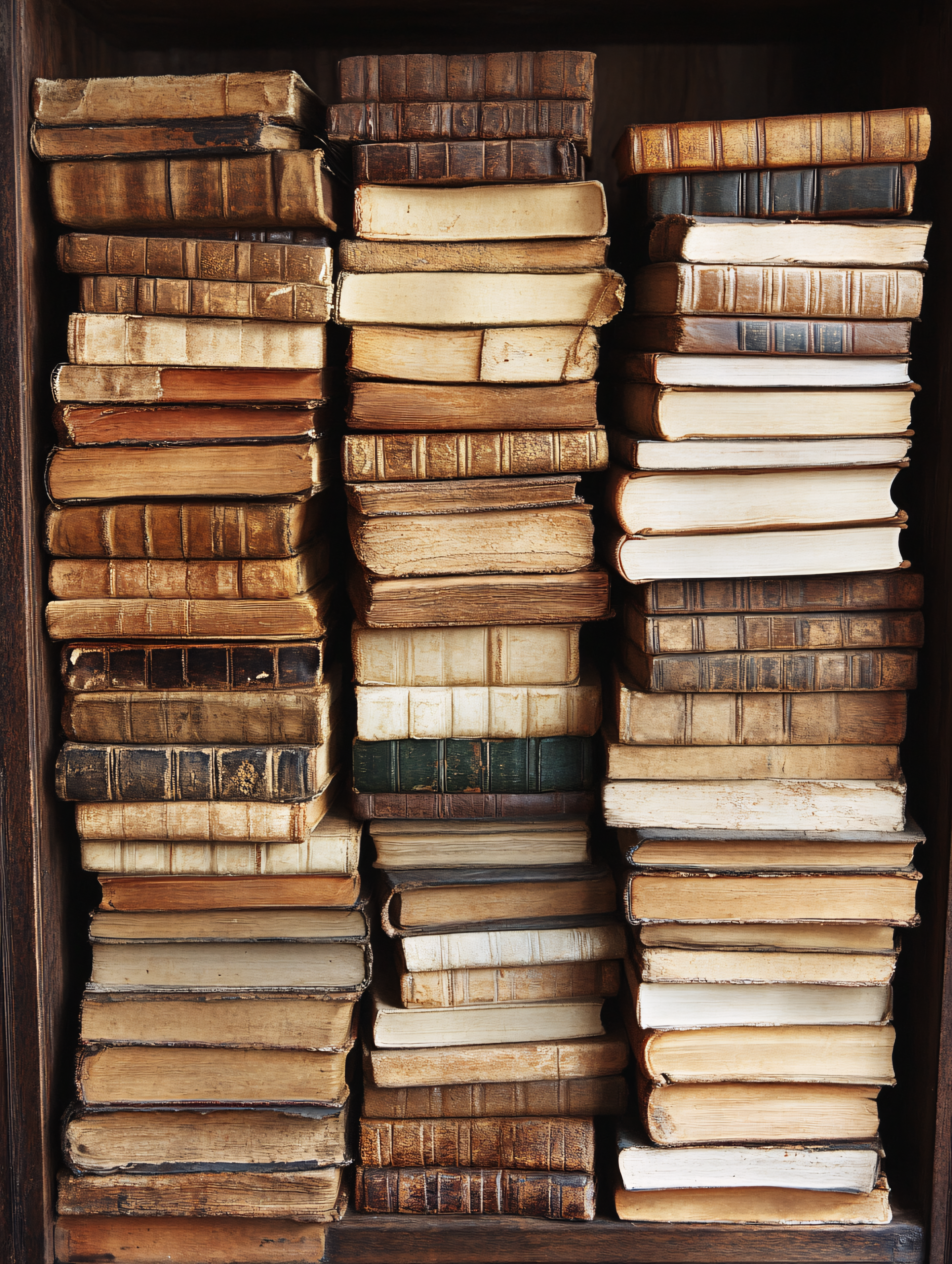 Stack Of Antique Books