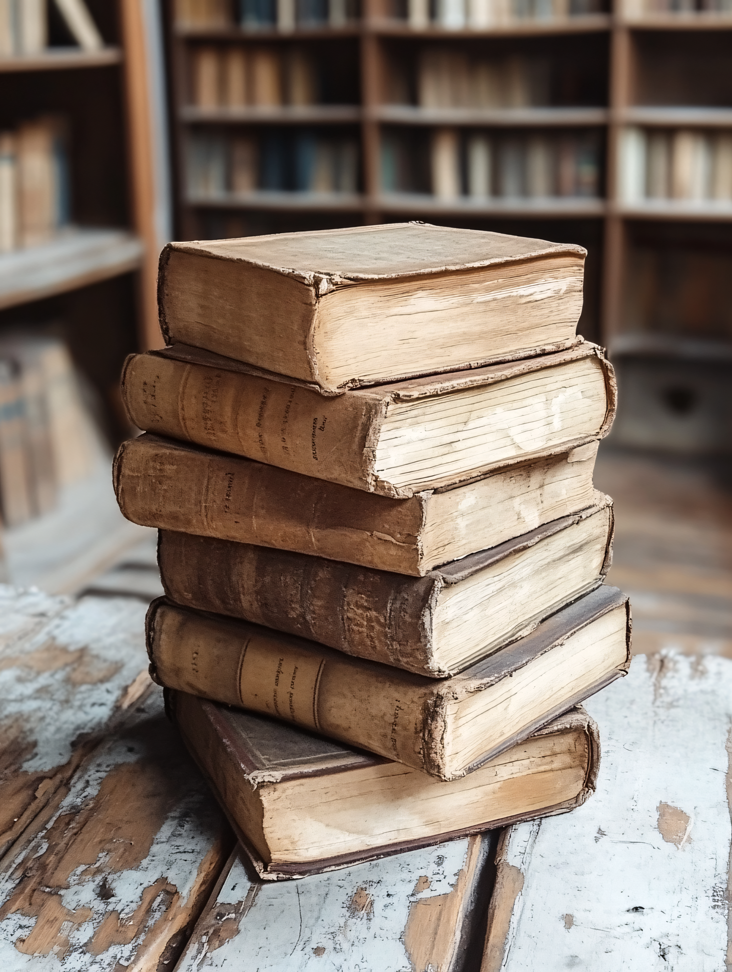 Stack Of Antique Books