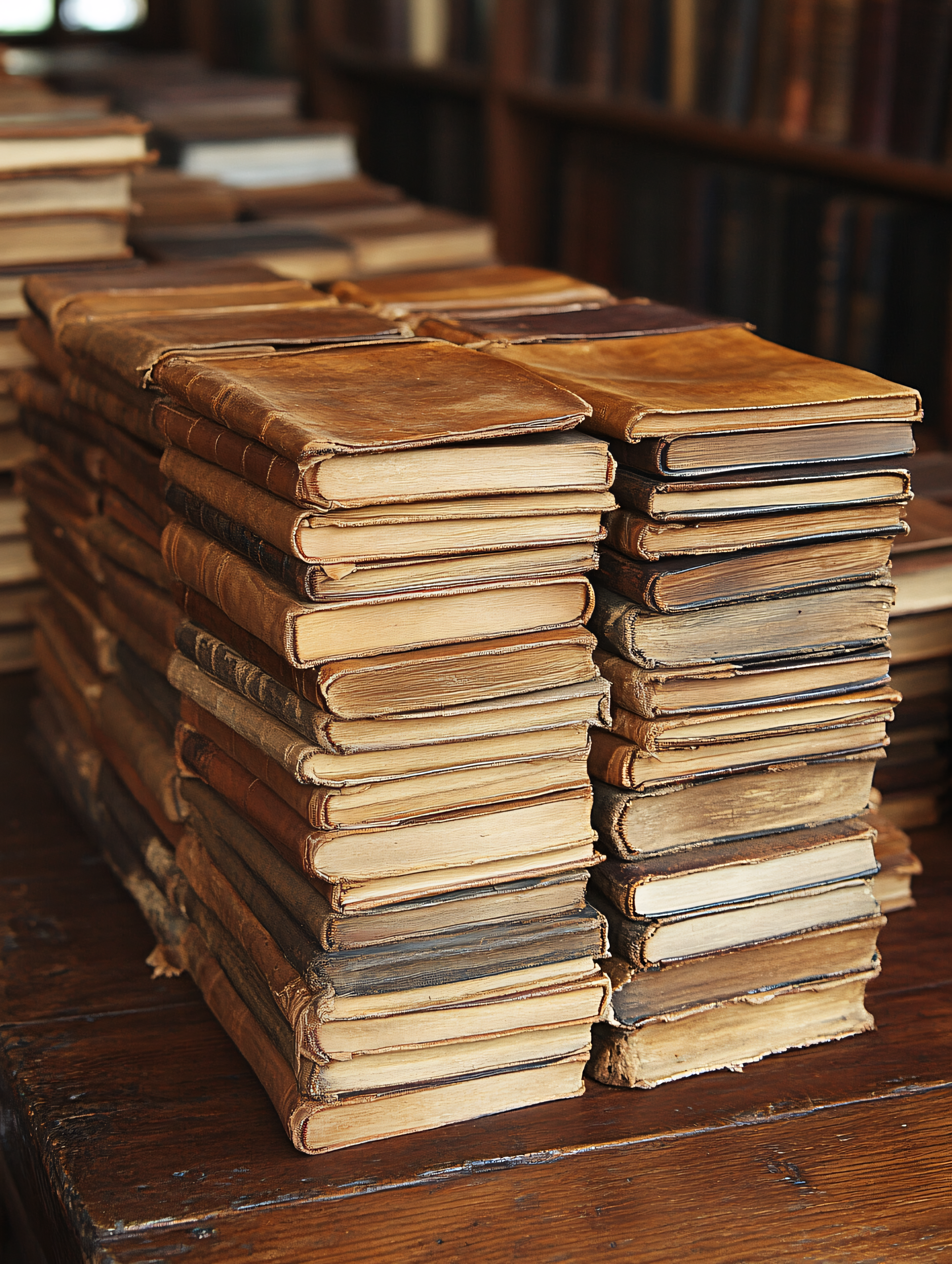 Stack Of Antique Books