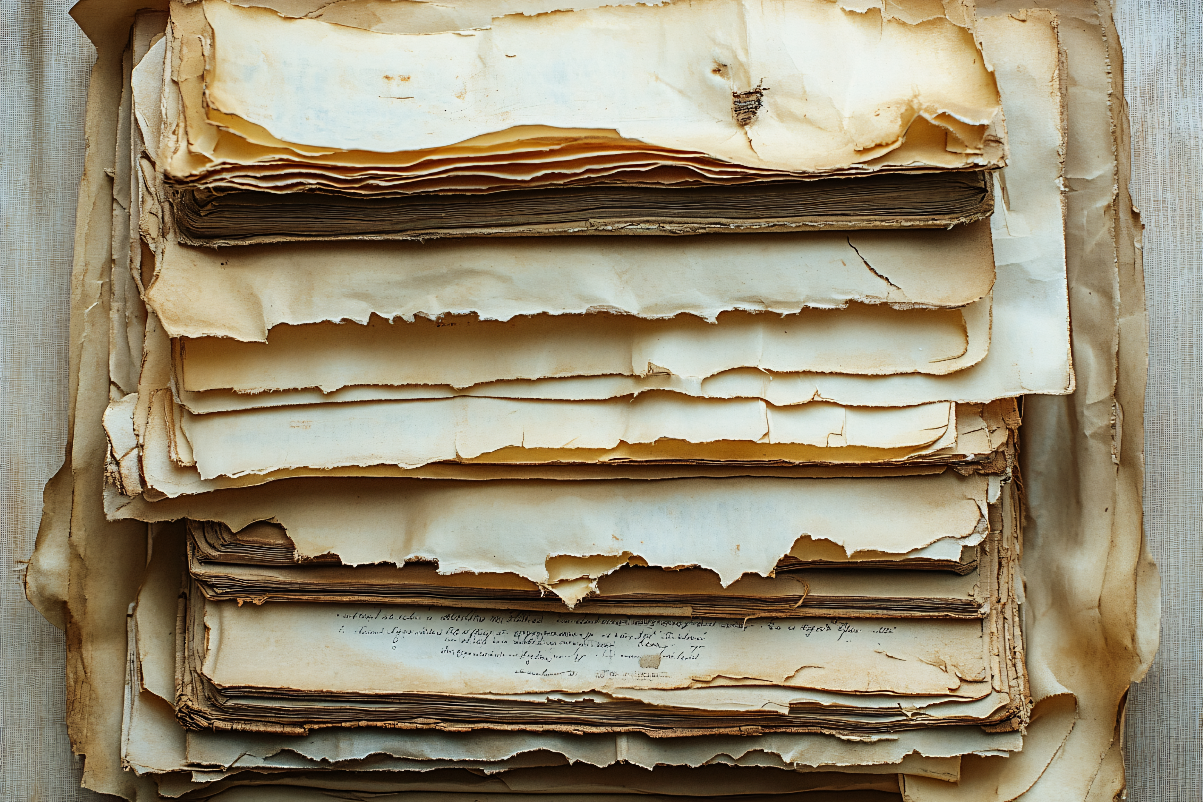 Stack Of Old Paper Pages