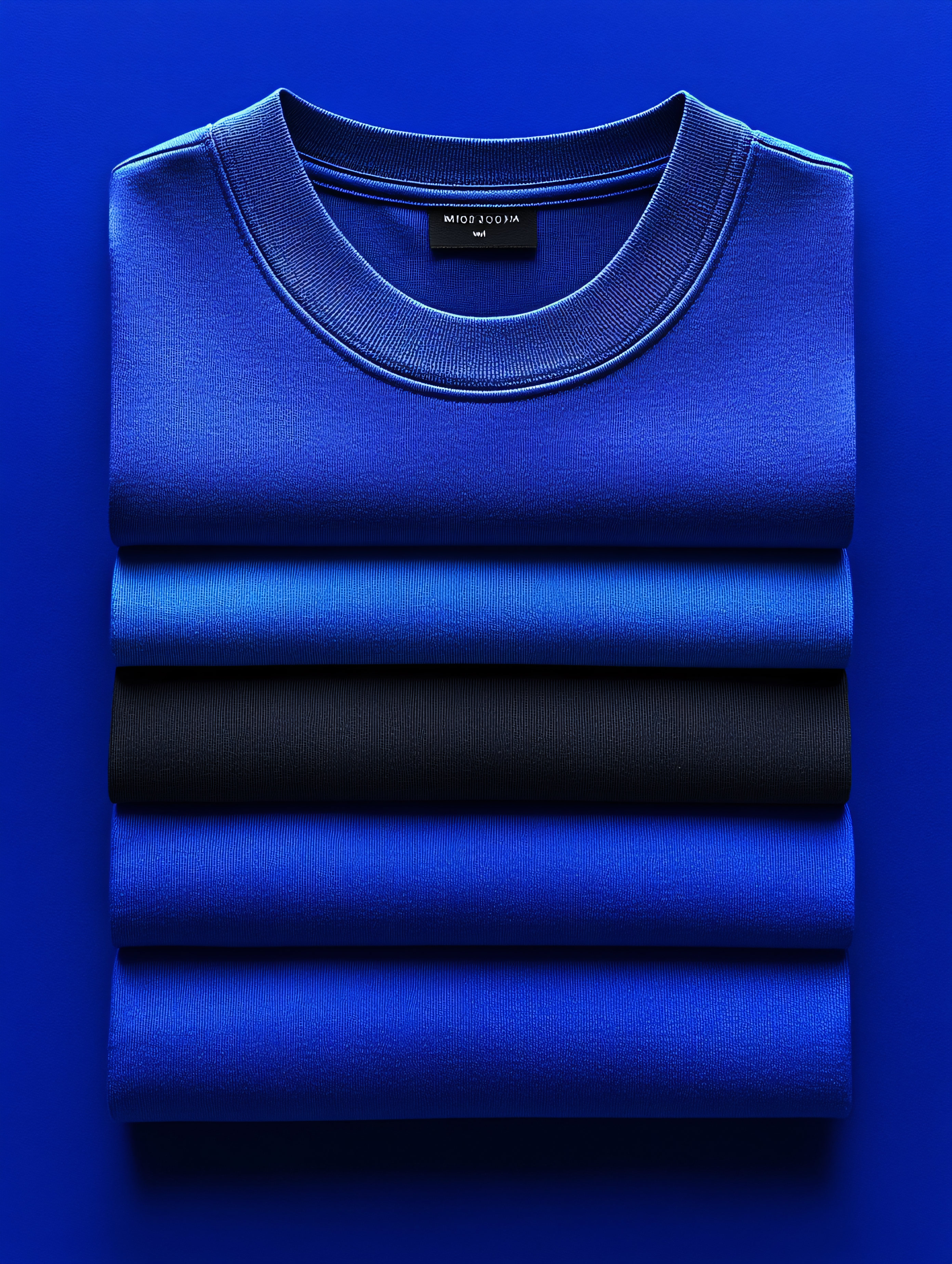 Stacked Blue And Black Sweatshirts