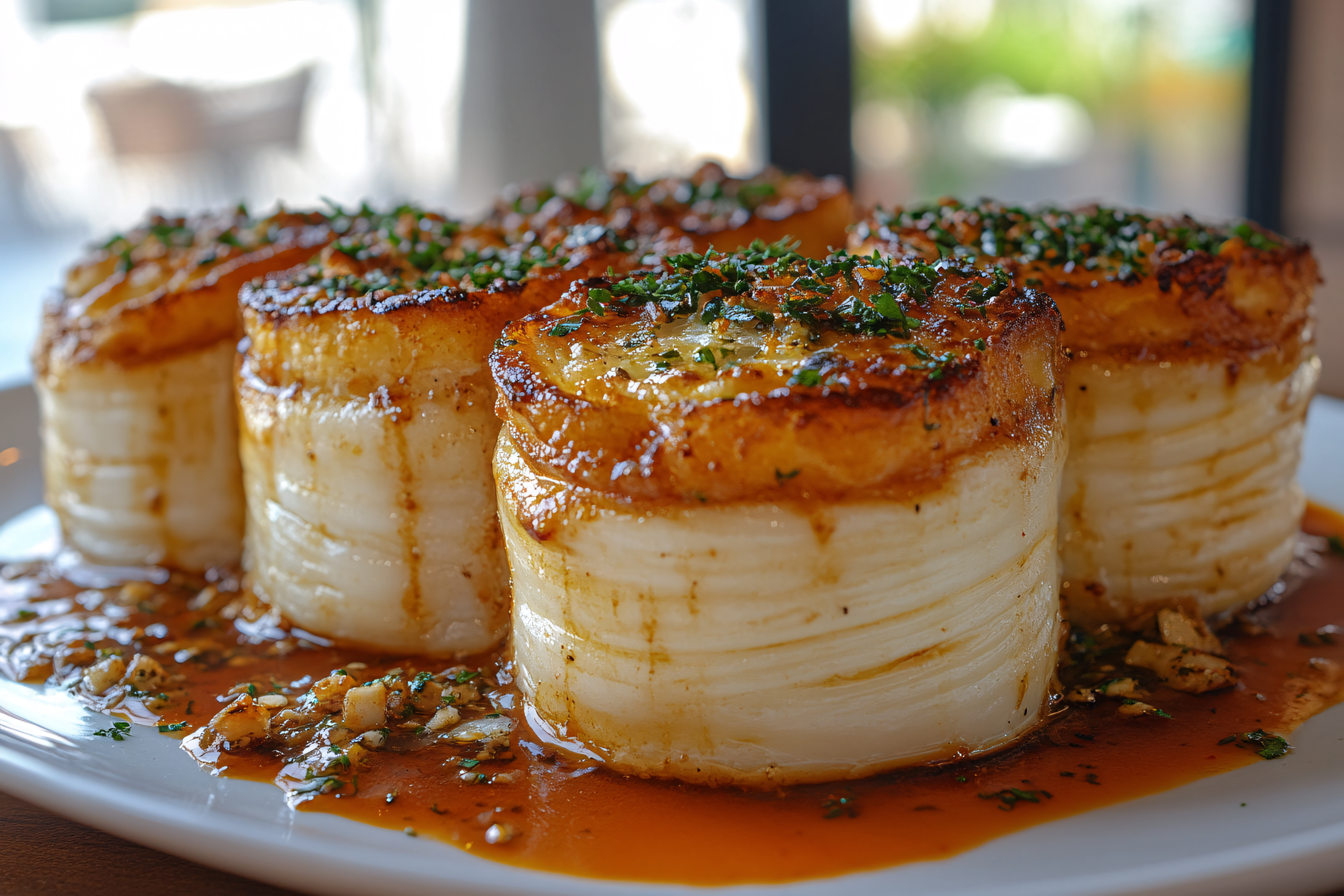Stacked Potato Gratin with Herbs