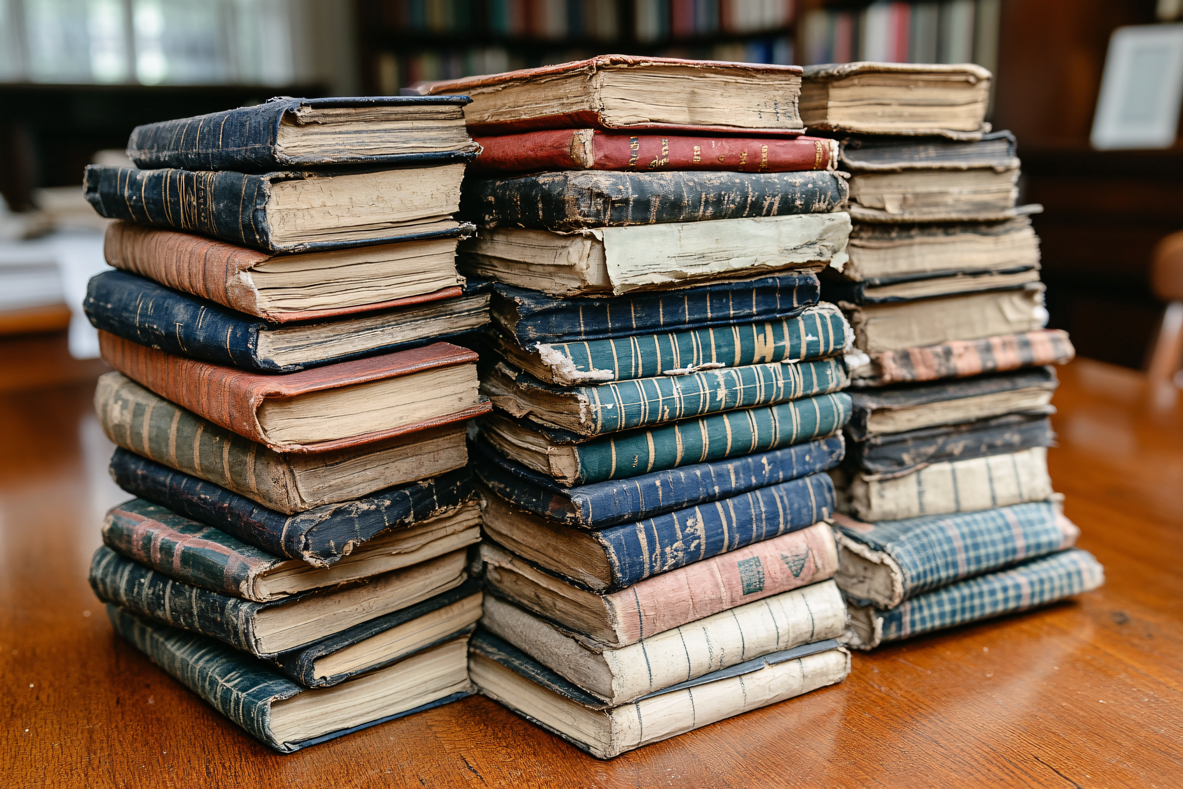 Stacks Of Antique Books