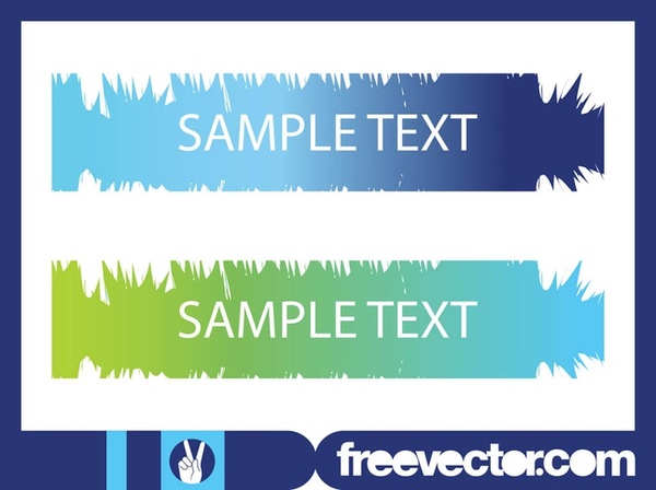 Stained Banners Free Vector