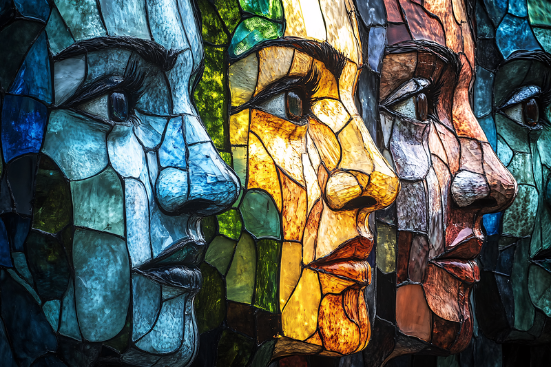 Stained Glass Faces
