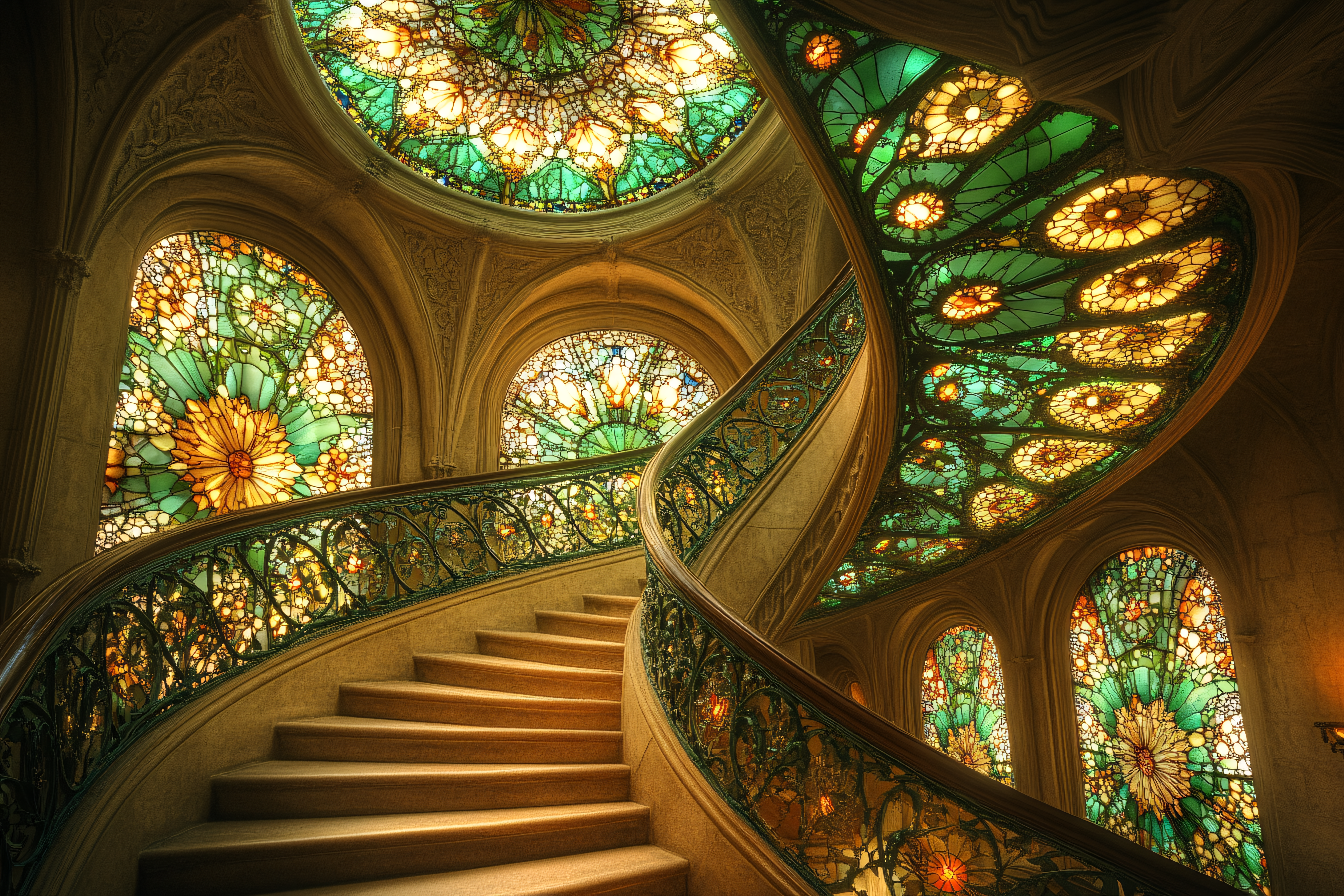 Stained Glass Staircase
