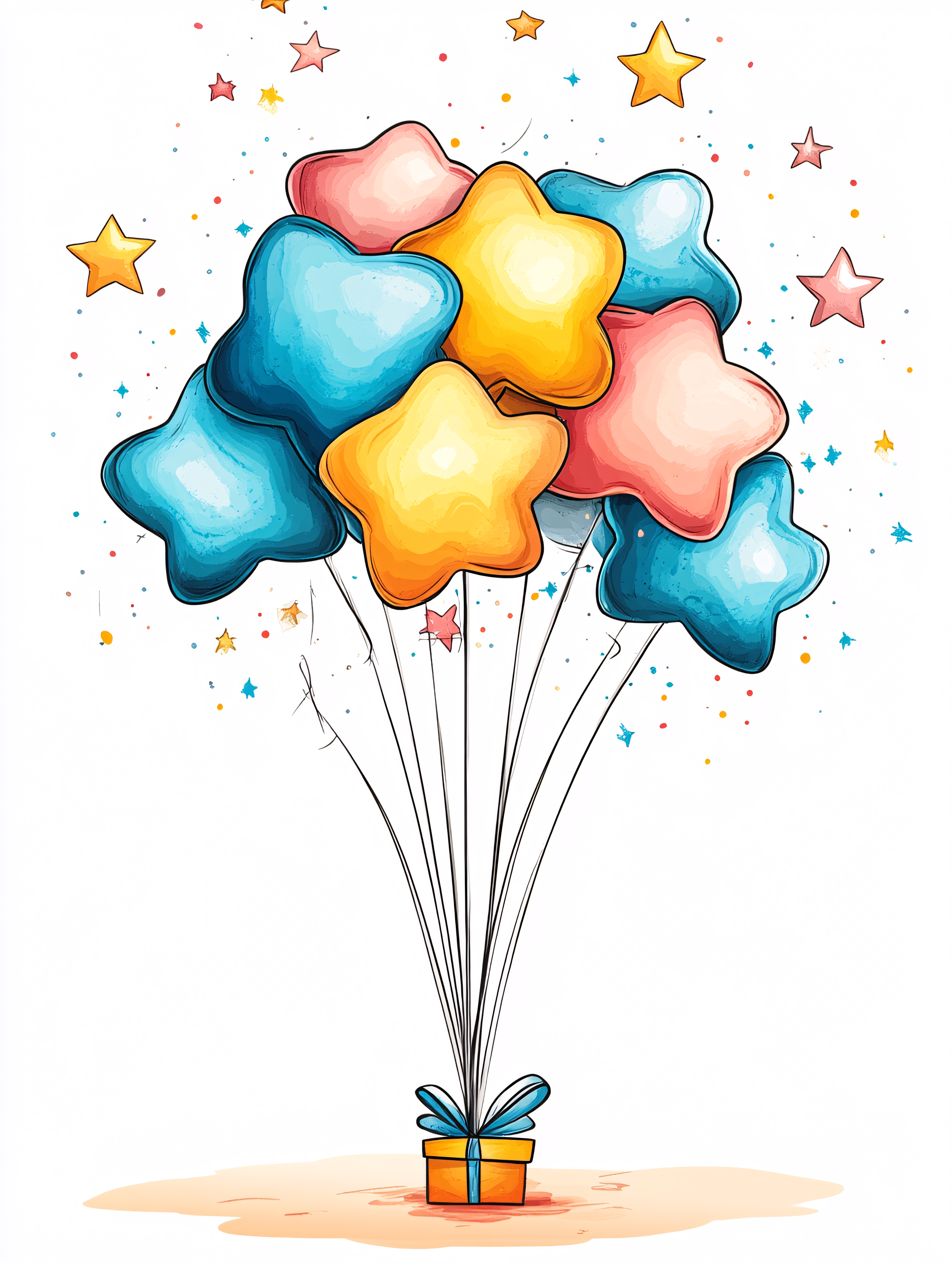 Star Balloons Gift