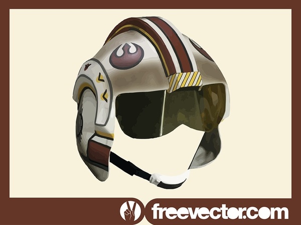 Star Wars Rebel Pilot Helmet Free Vector