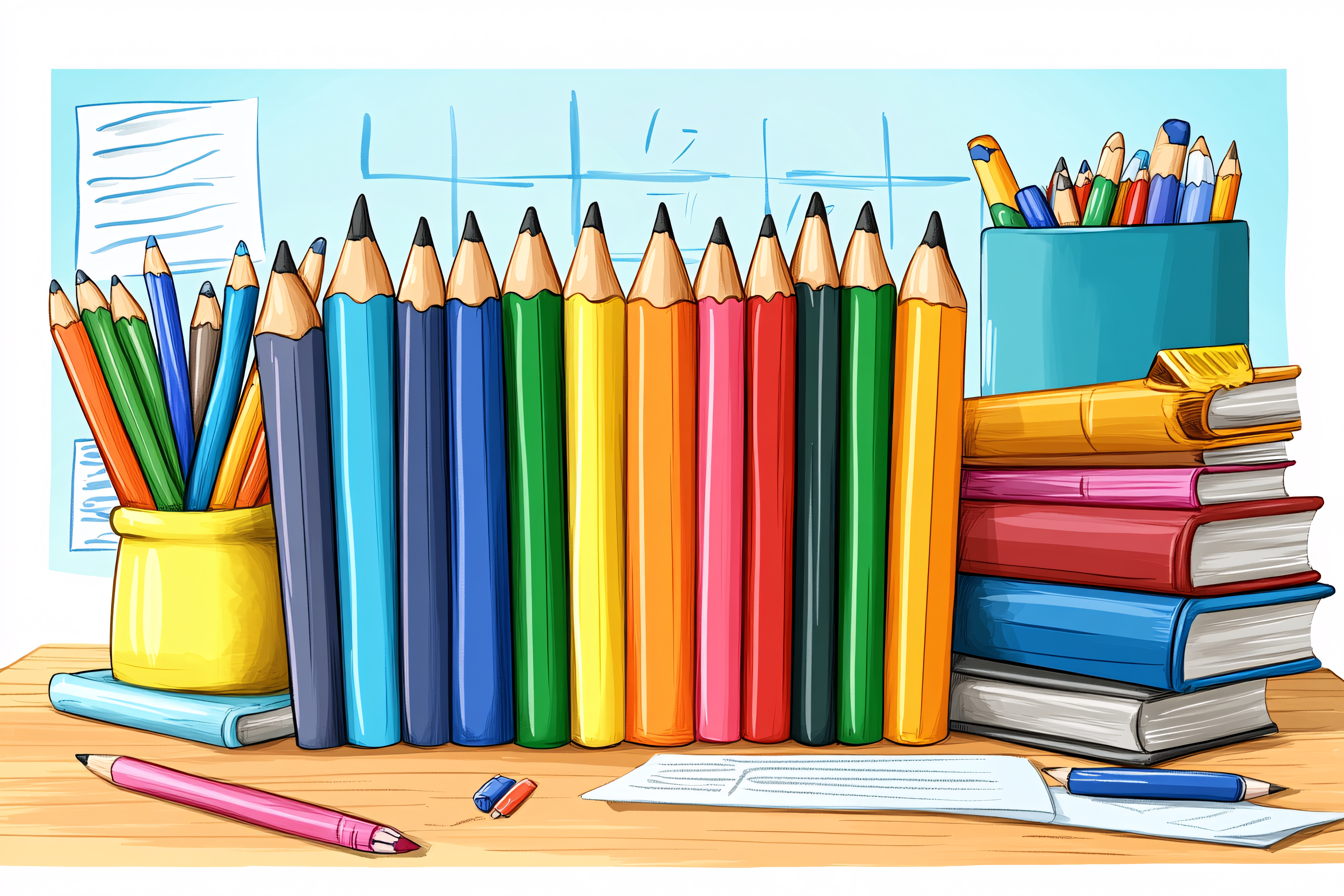 Stationery Desk Scene
