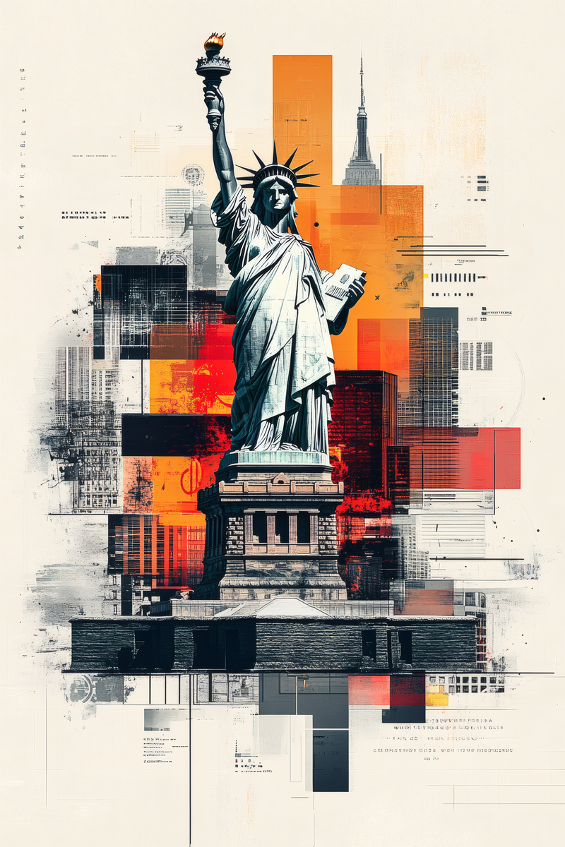 Statue of Liberty Abstract Composition