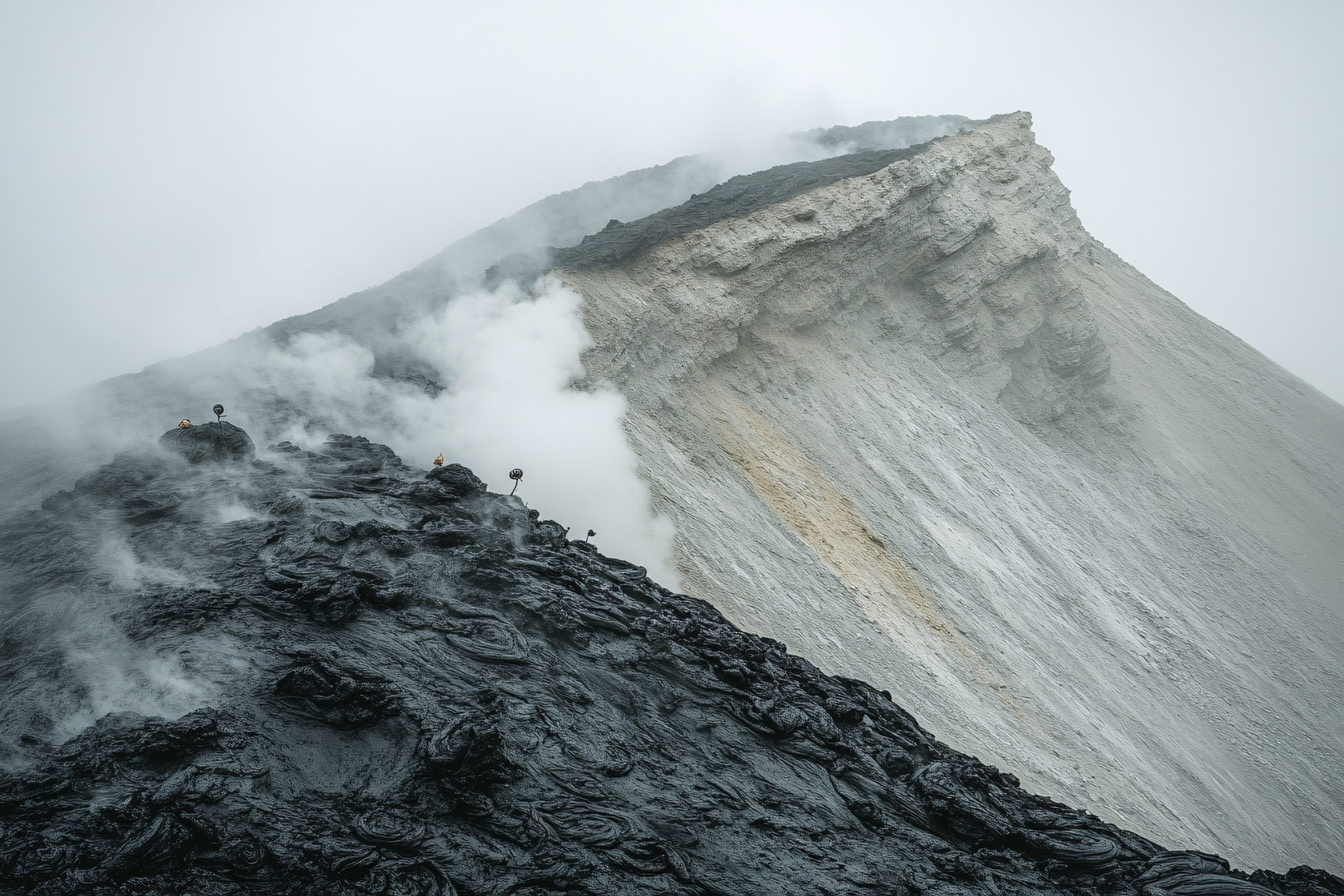 Steaming Volcanic Landscape