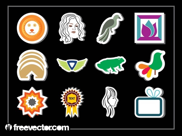 Stickers Pack Free Vector
