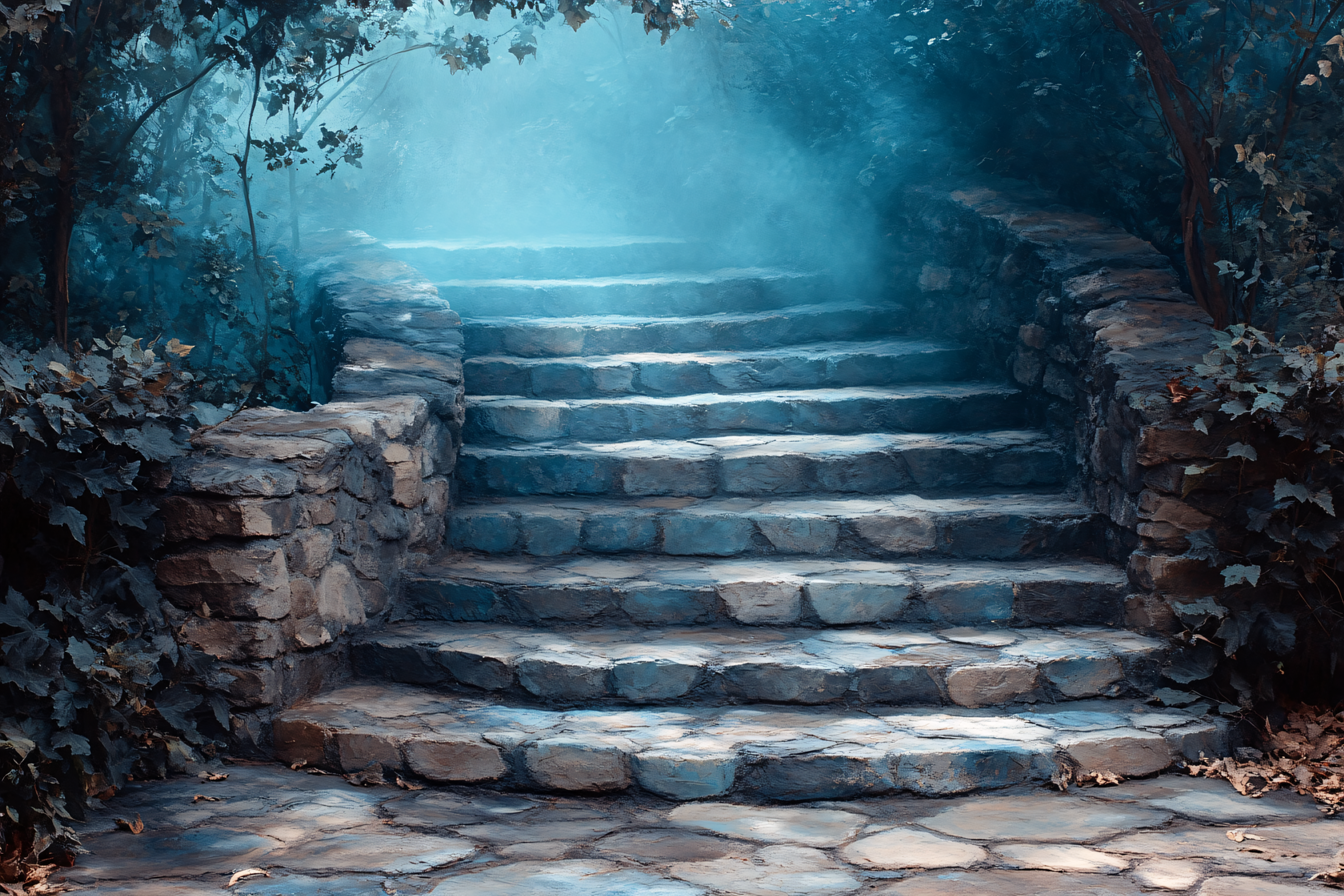 Stone Stairway to Mist