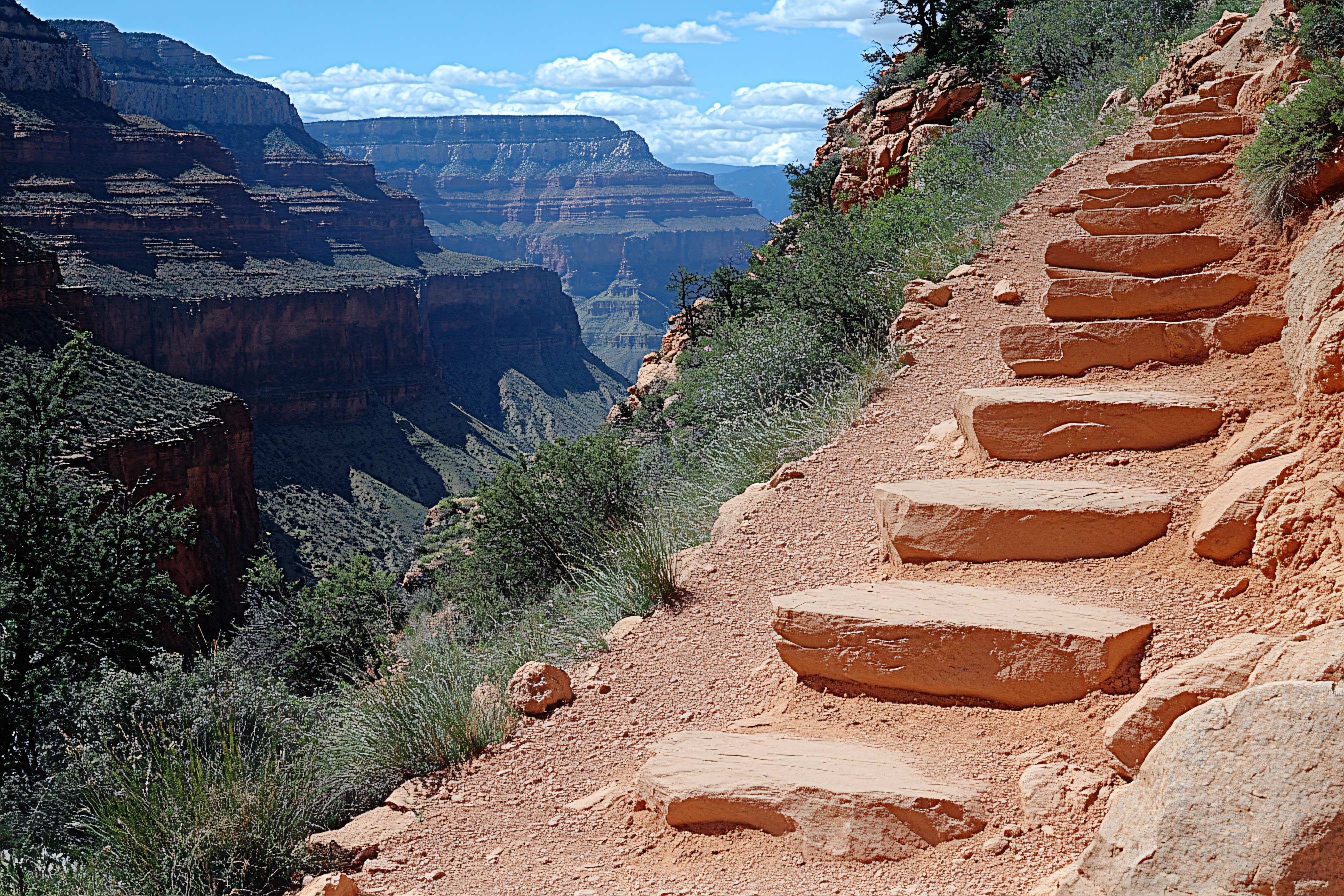 Stone Steps Leading to Grand Canyon View