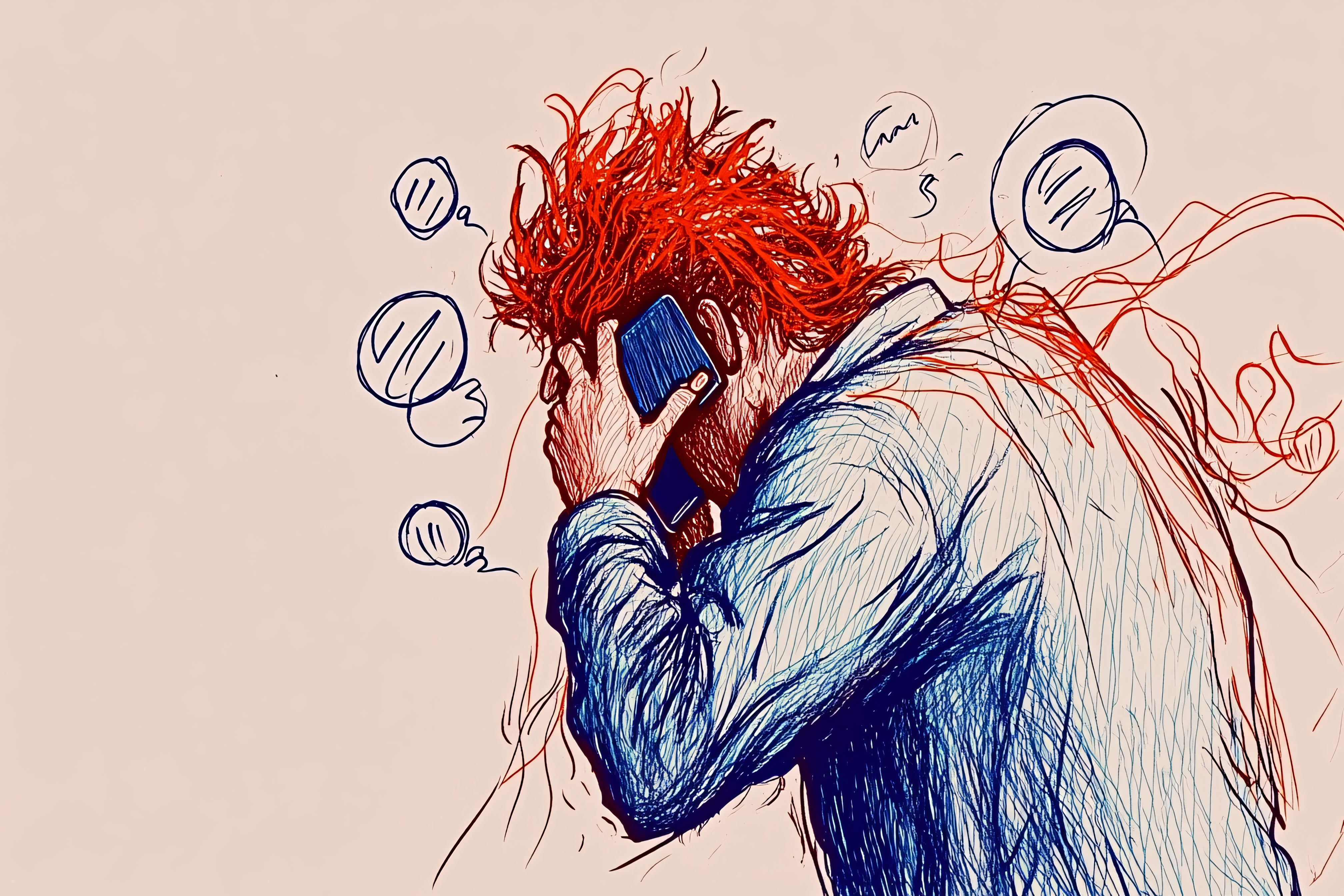 Stressed Phone Call
