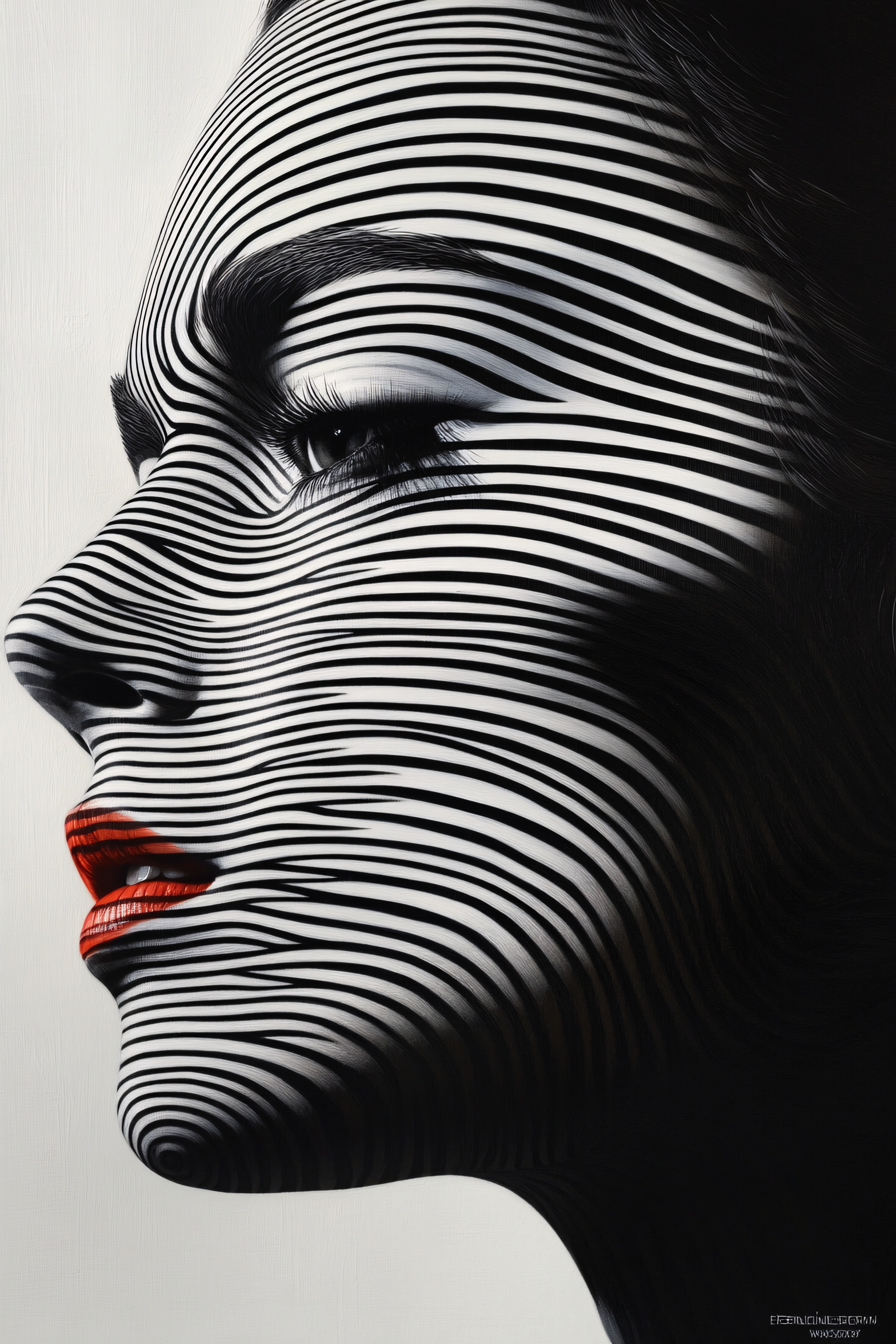 Stripped Illusion Portrait