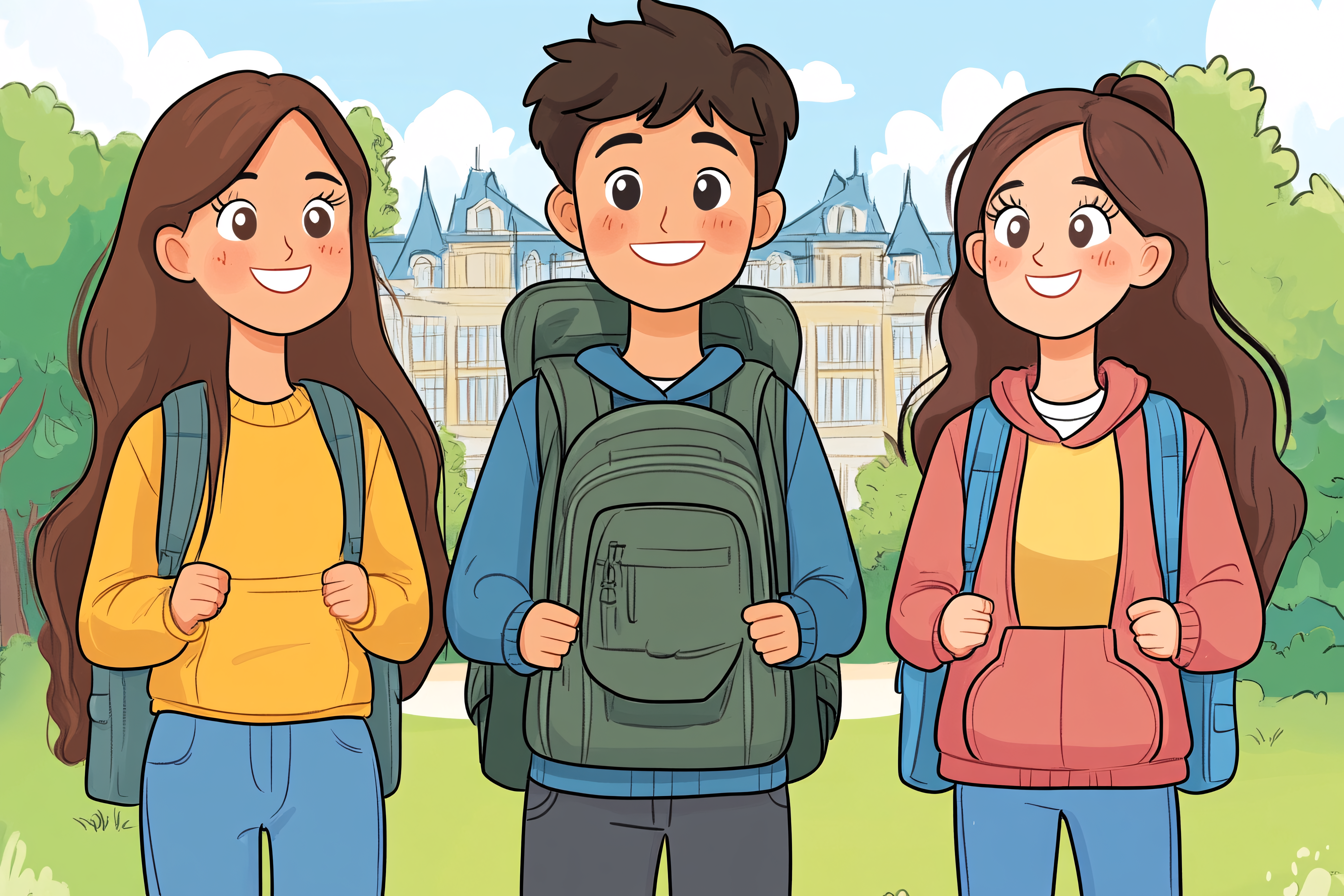 Students On School Trip