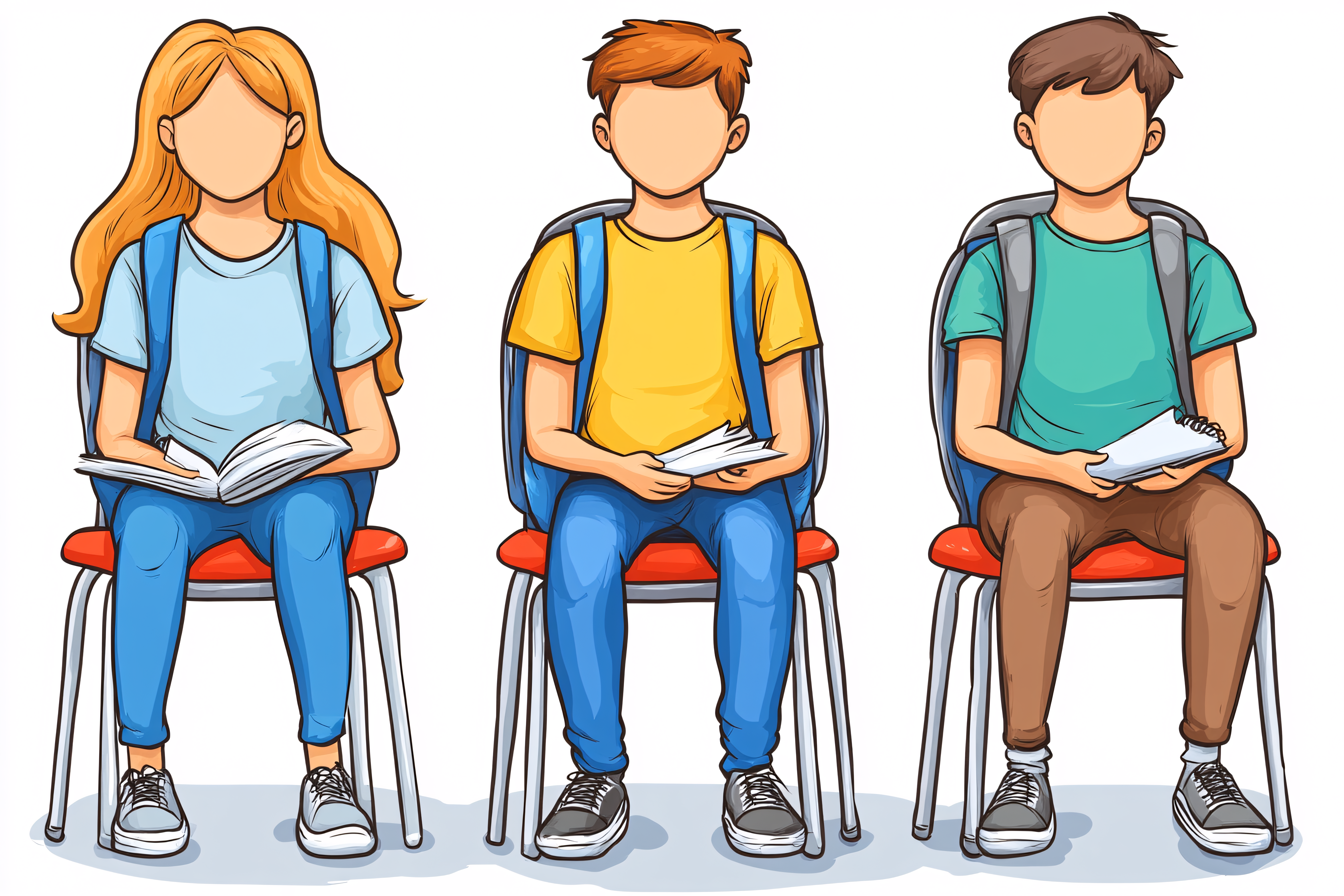 Students Sitting On Chairs