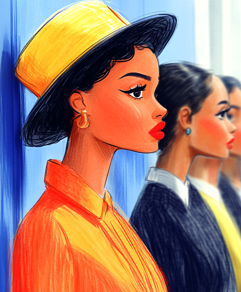 Stylish Women in Profile