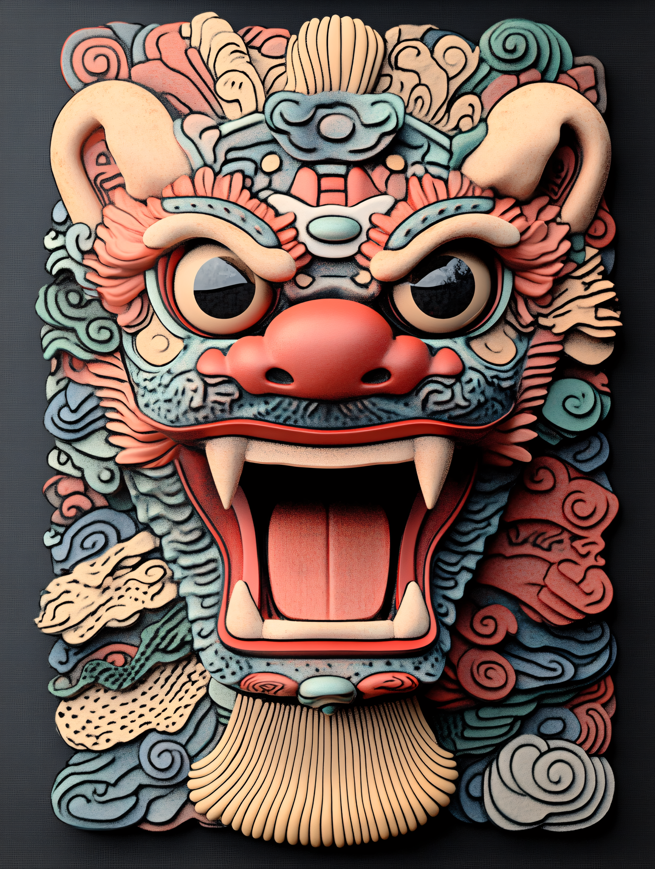 Stylized Dragon Head