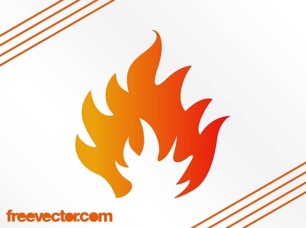 Stylized Flame Free Vector