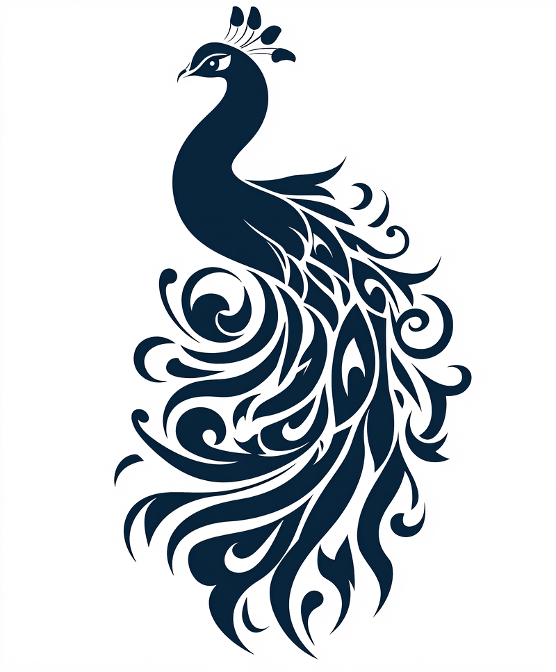 Stylized Peacock Design