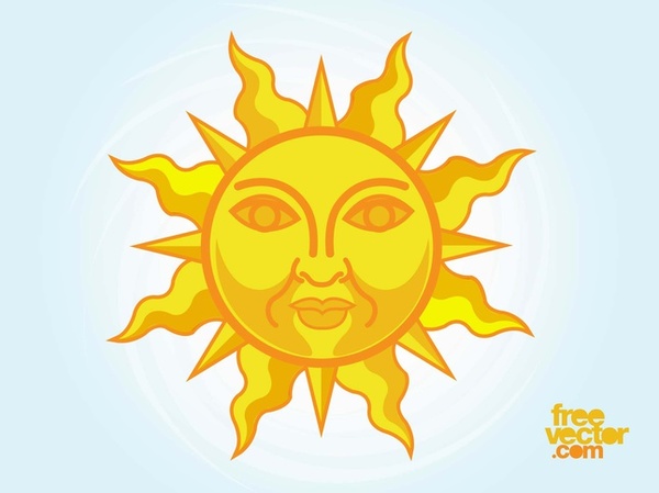 Stylized Sun Free Vector