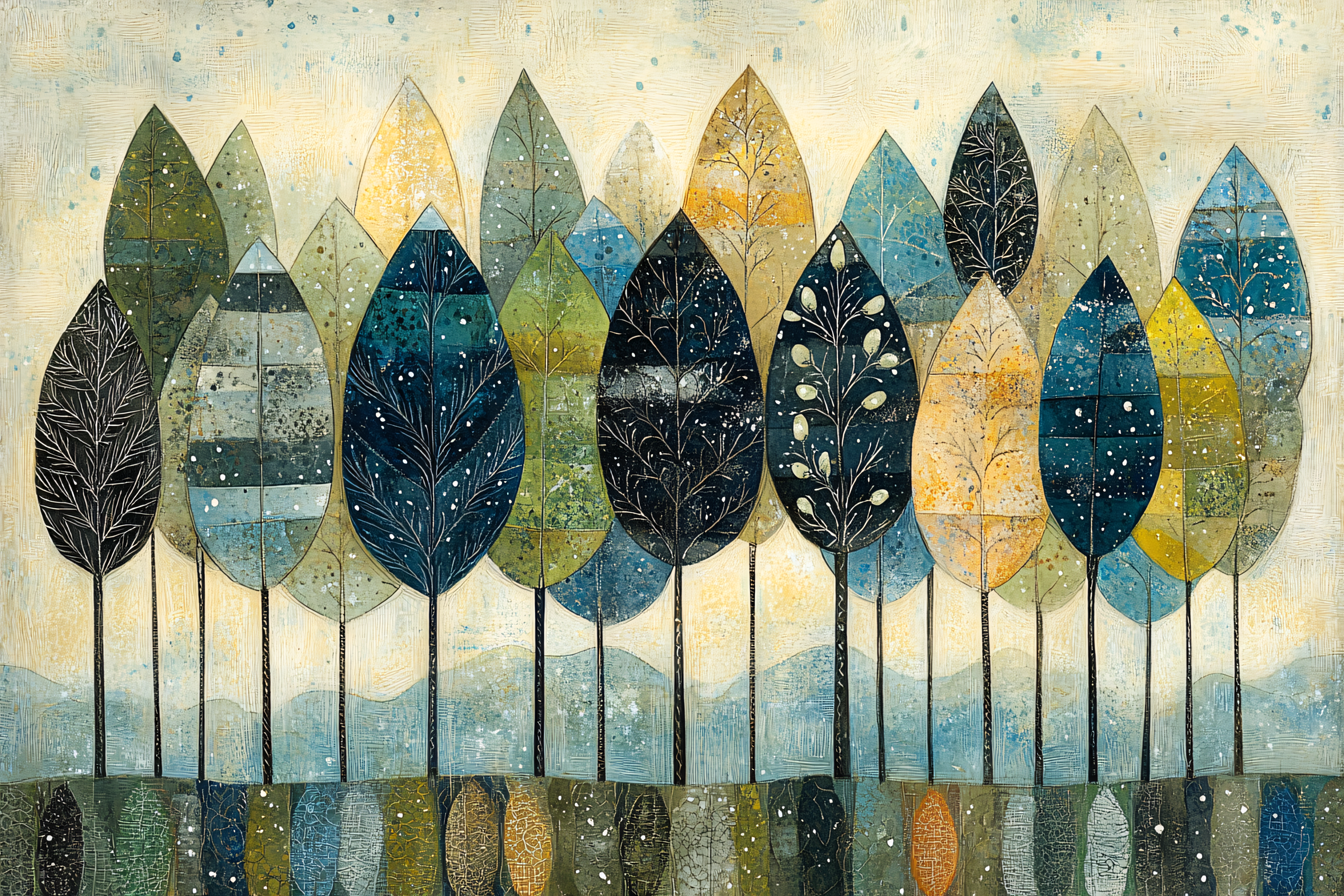 Stylized Winter Forest Scene