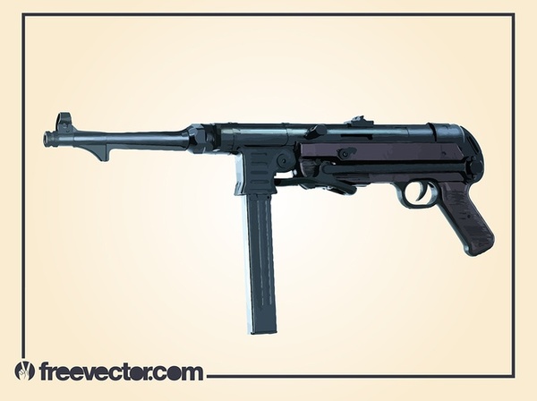 Submachine Gun Free Vector