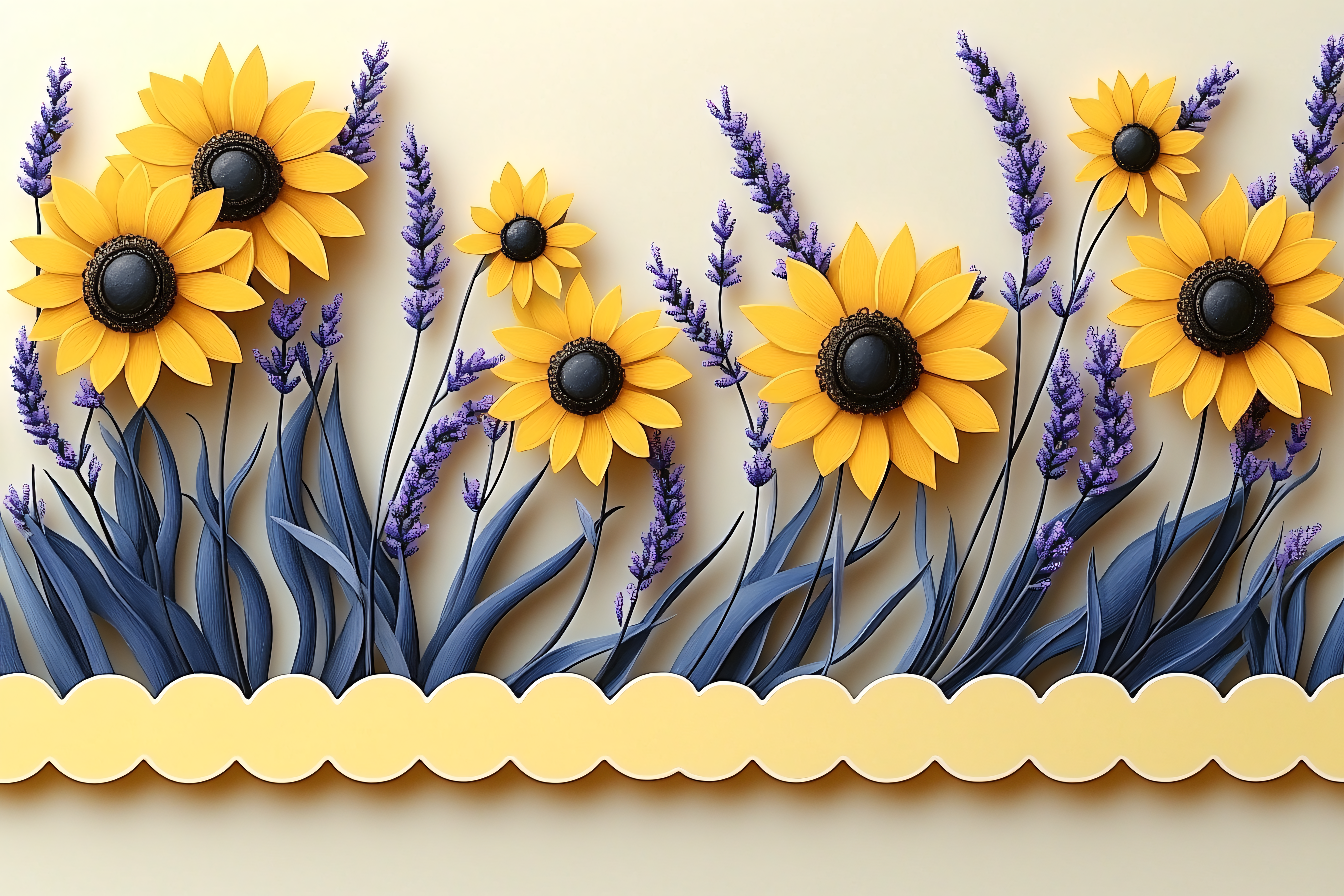 Sunflower and Lavender Arrangement