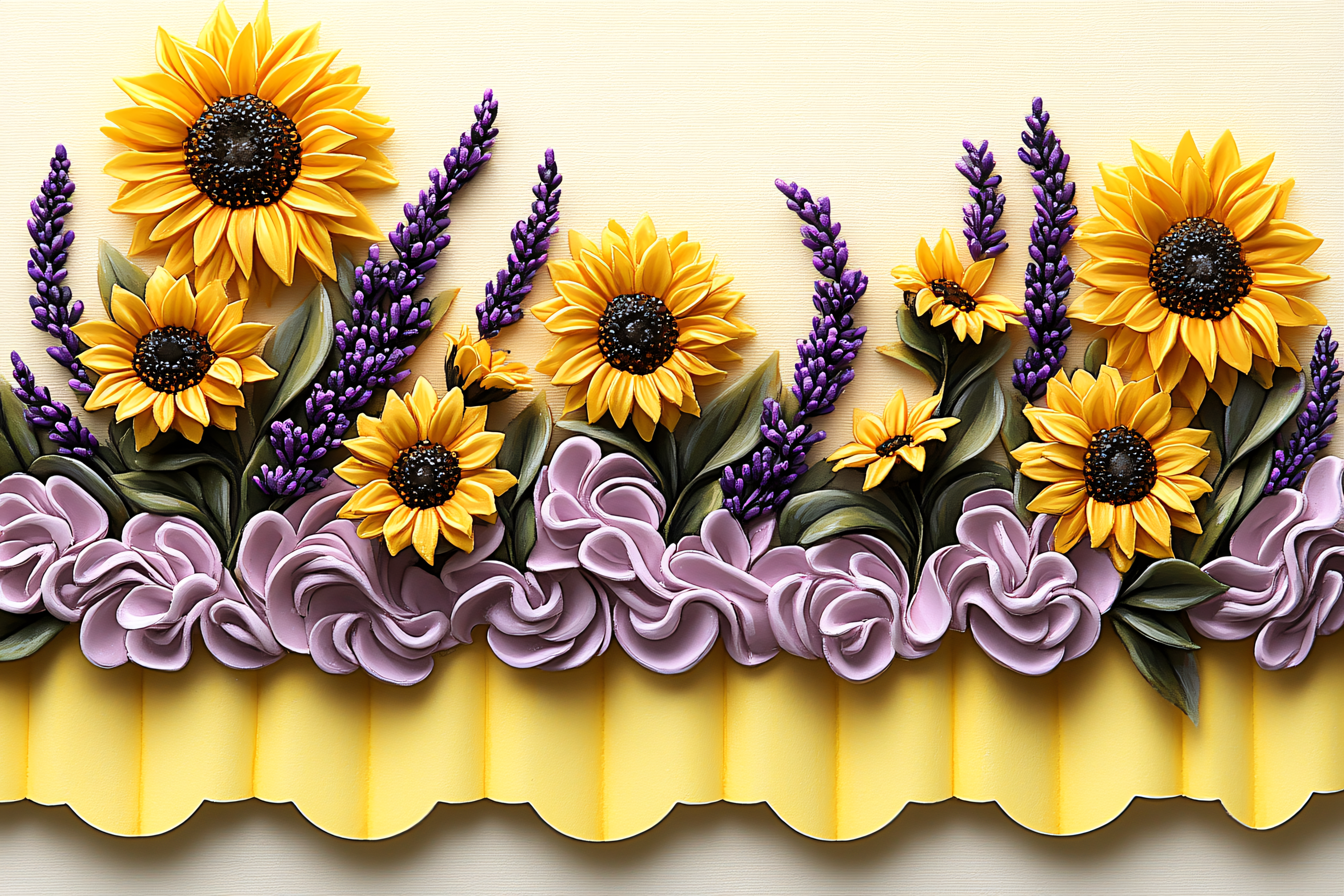 Sunflower and Lavender Floral Arrangement