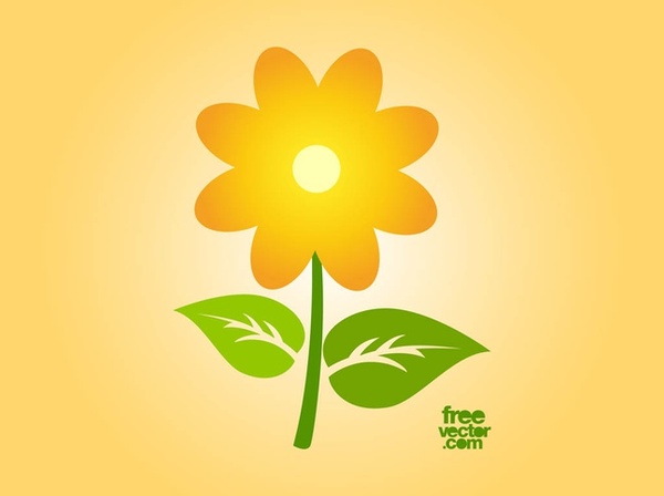 Sunflower Icon Free Vector