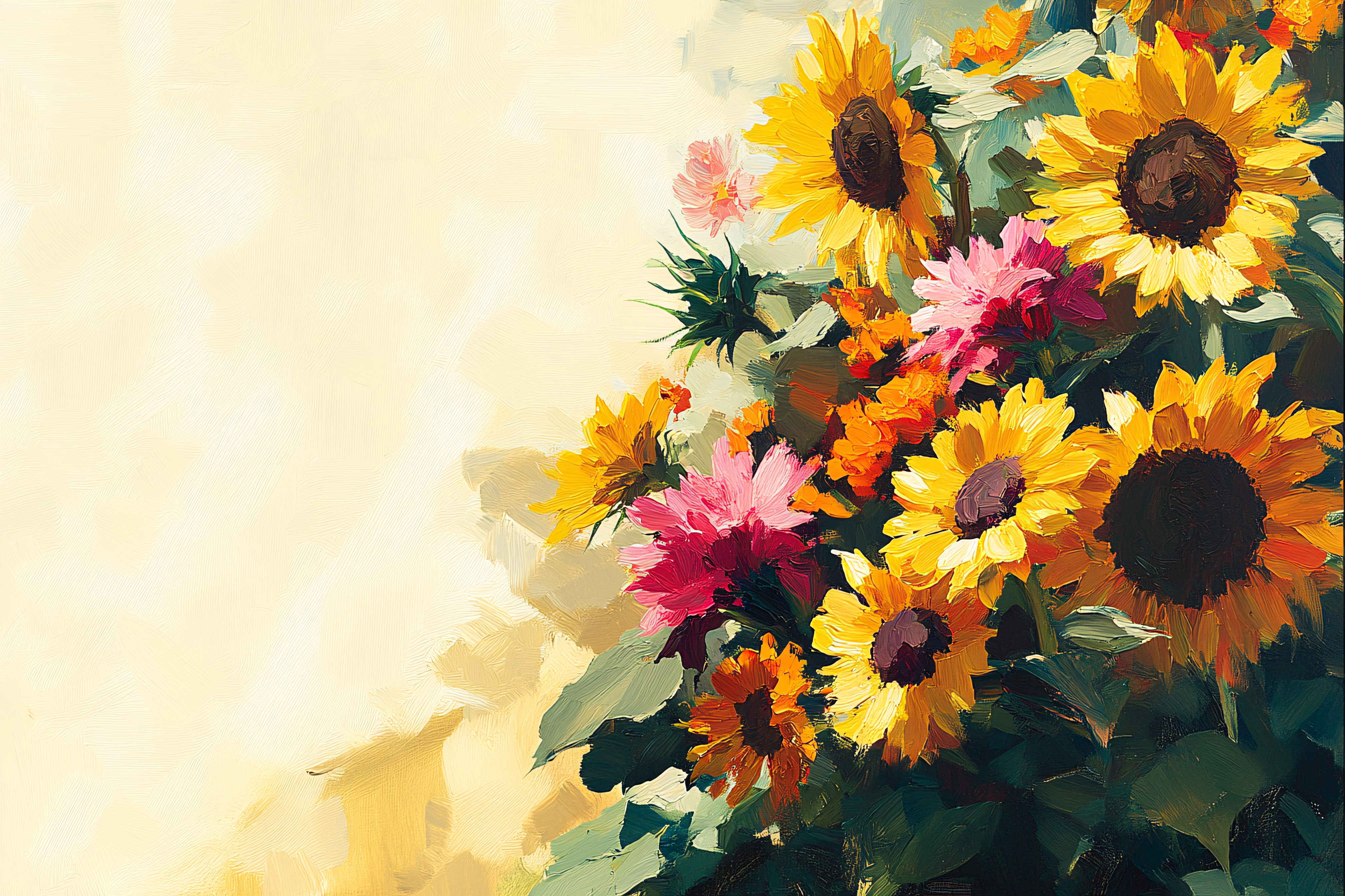 Sunflowers and Mixed Flowers