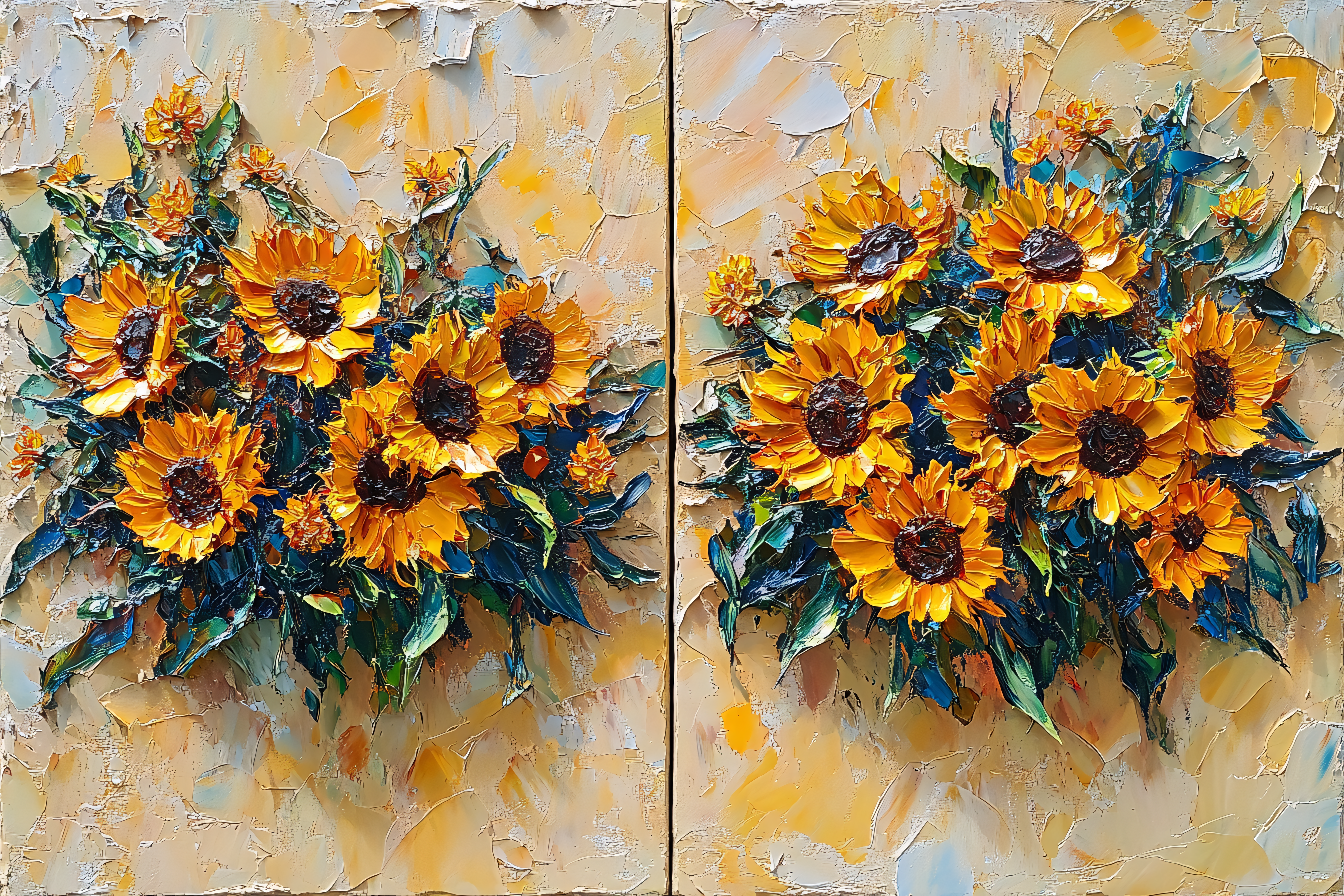 Sunflowers Diptych