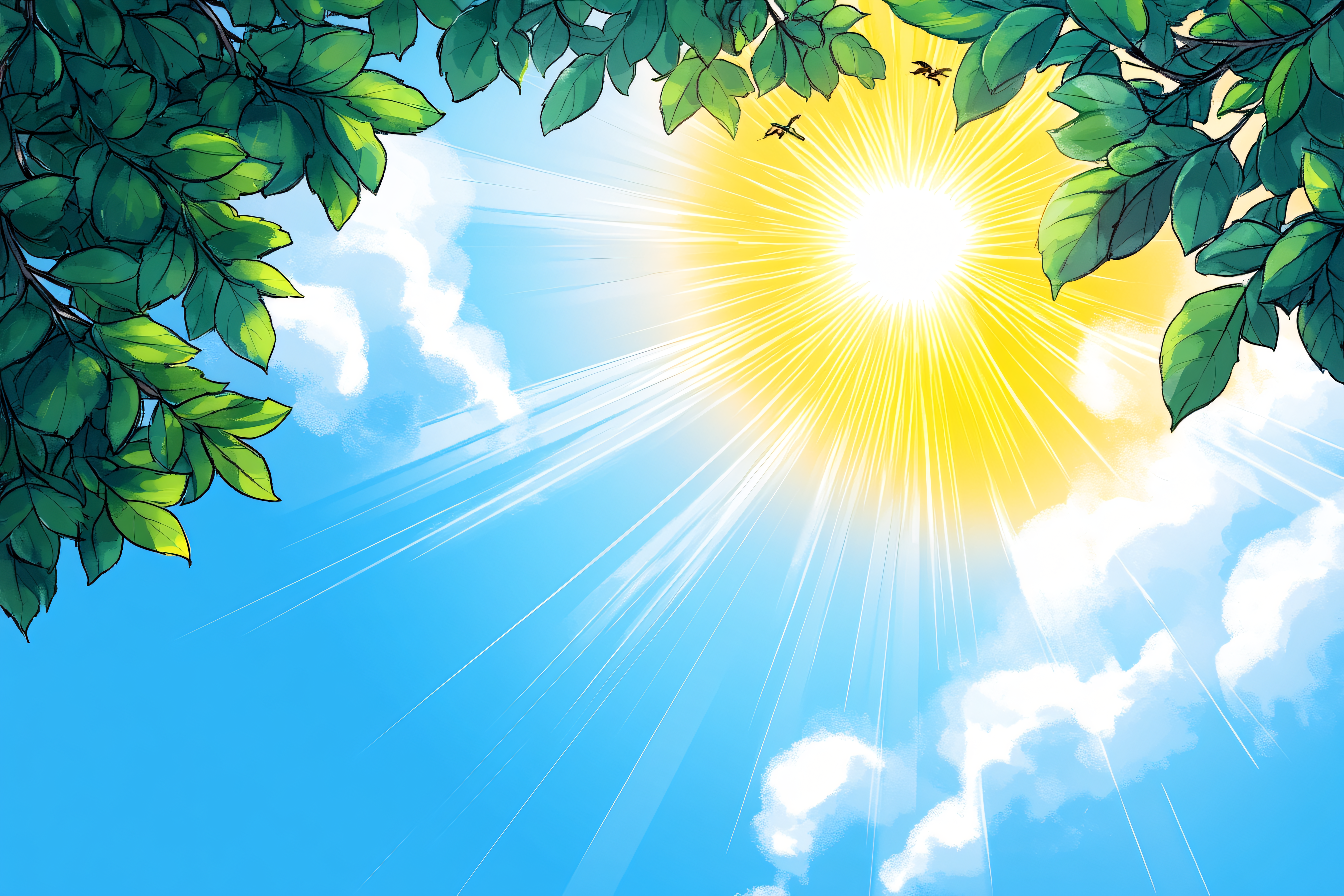 Sunlight Through Leaves