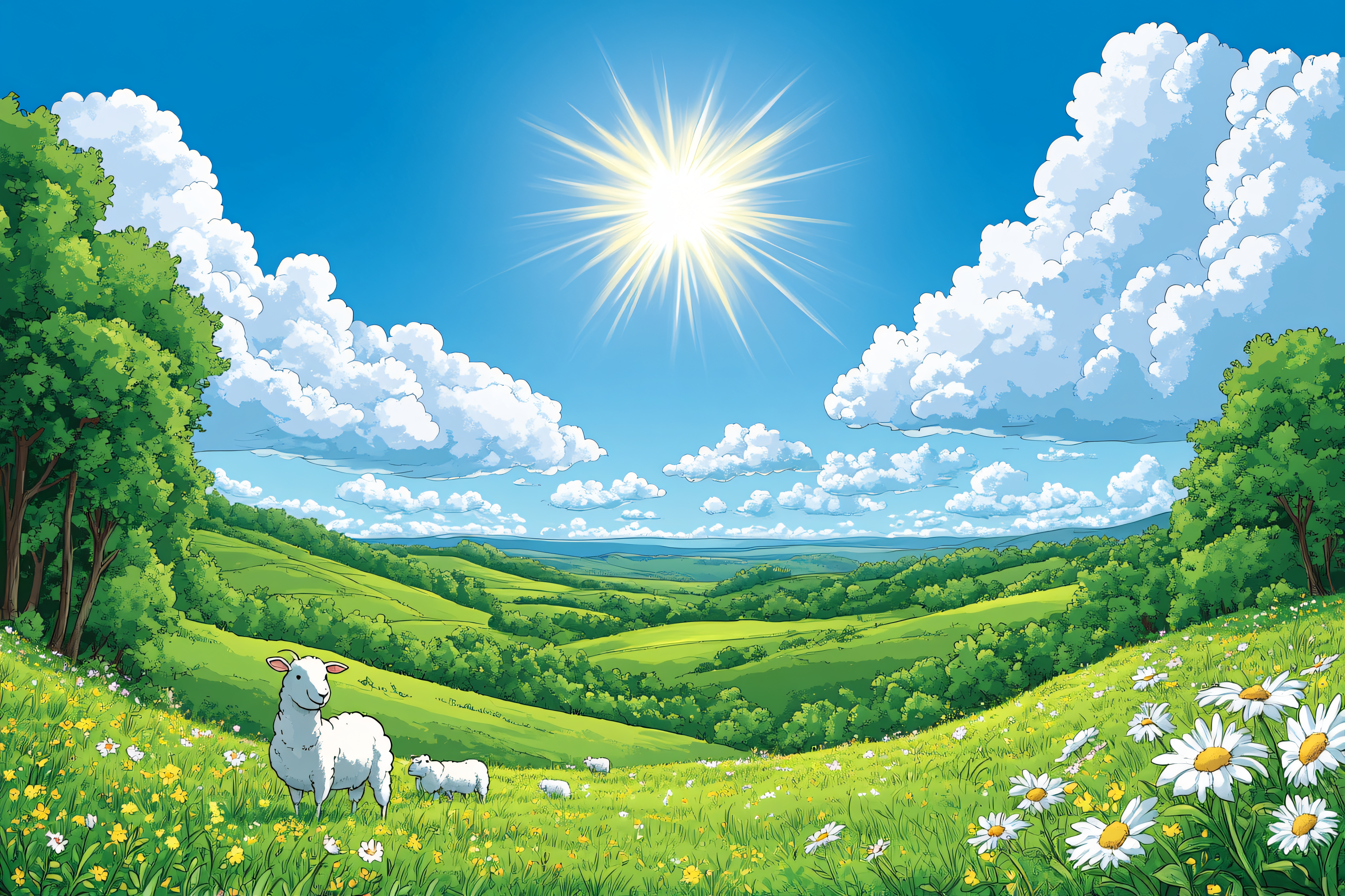 Sunny Sheep Meadow