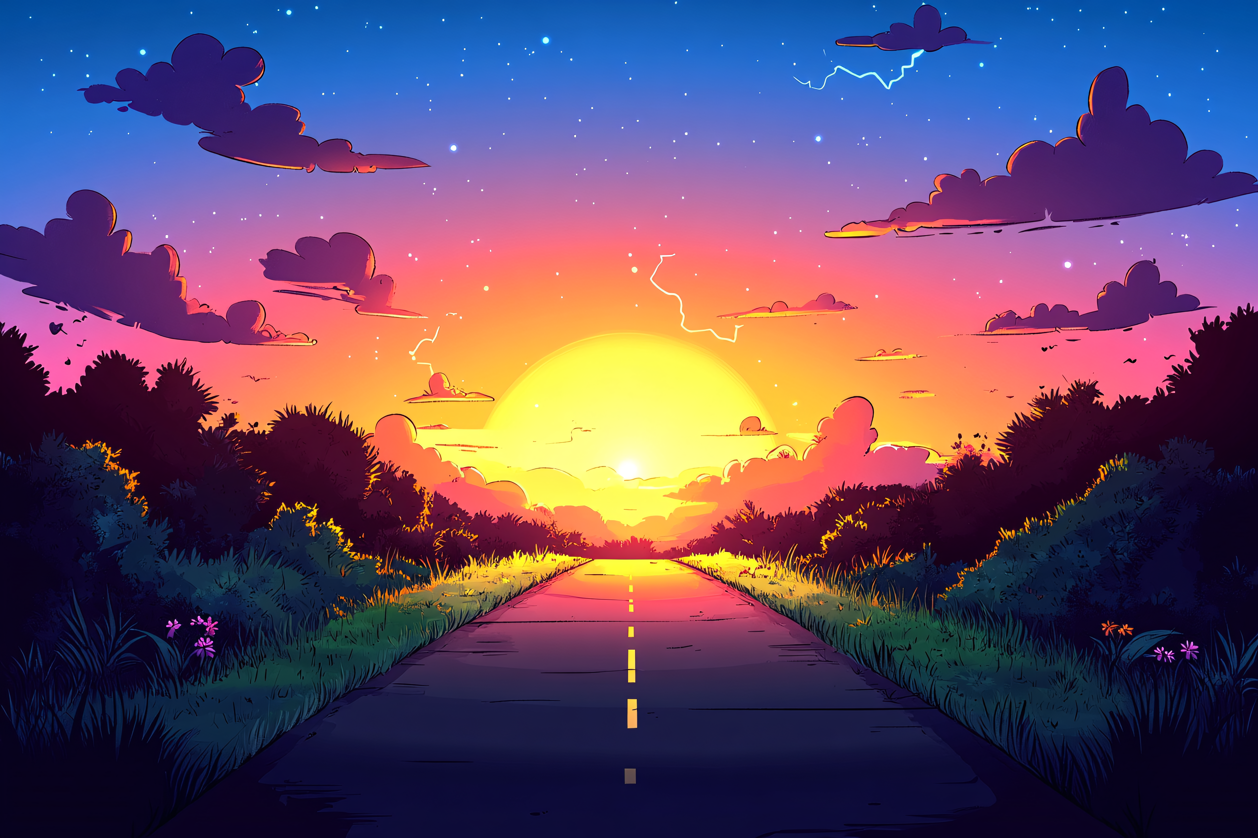 Sunset Road Landscape