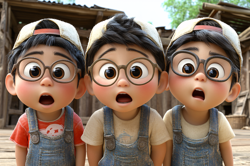 Surprised Boys Trio