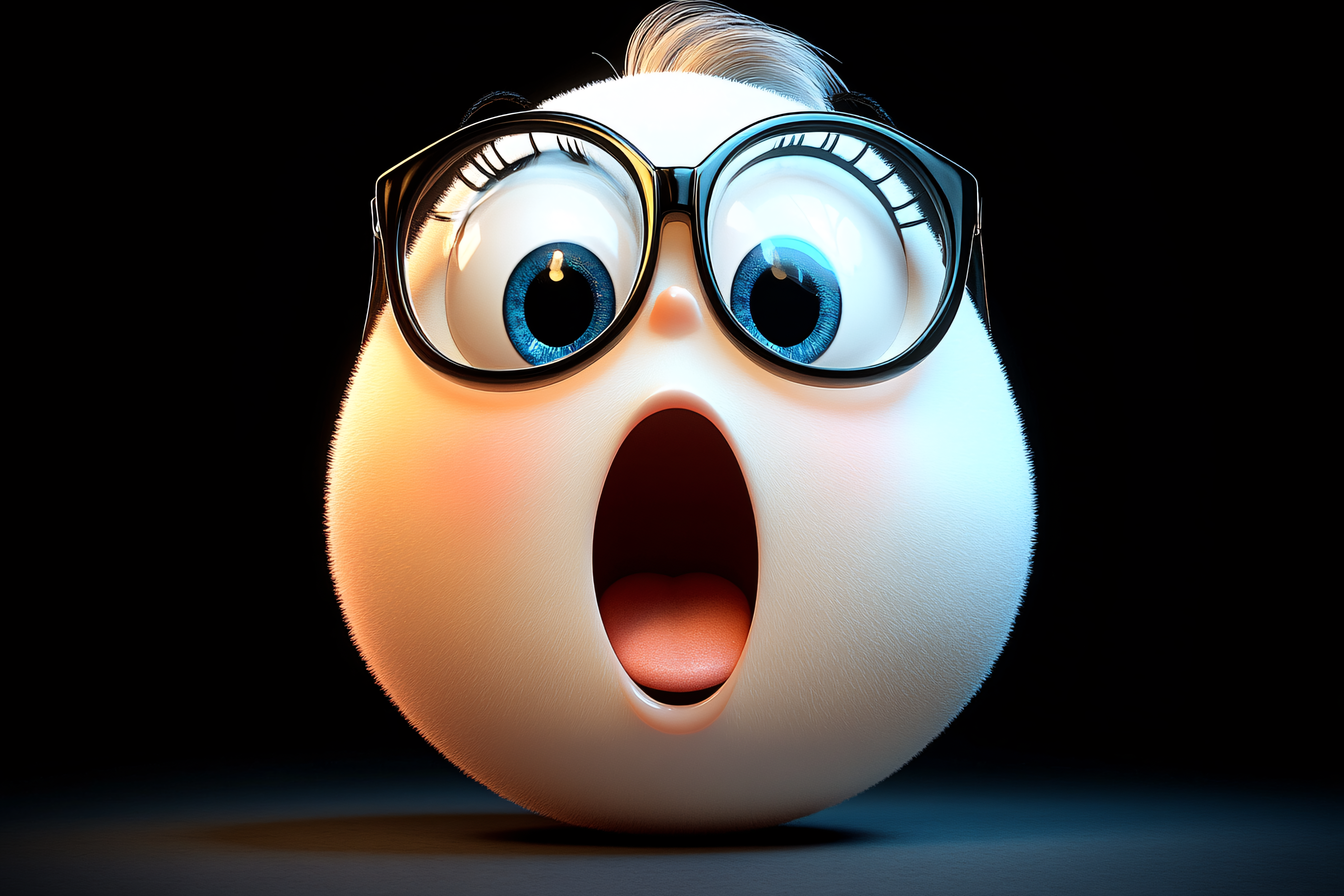 Surprised Emoji Face With Glasses