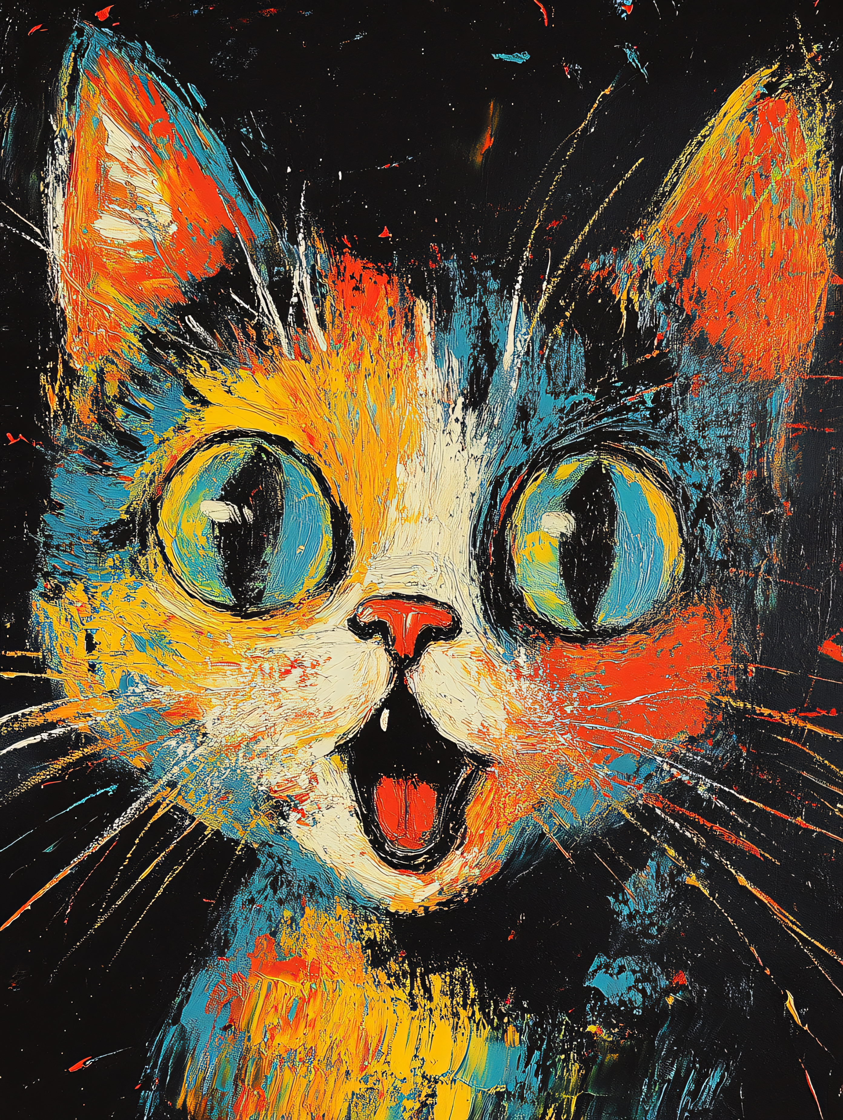 Surprised Feline Portrait