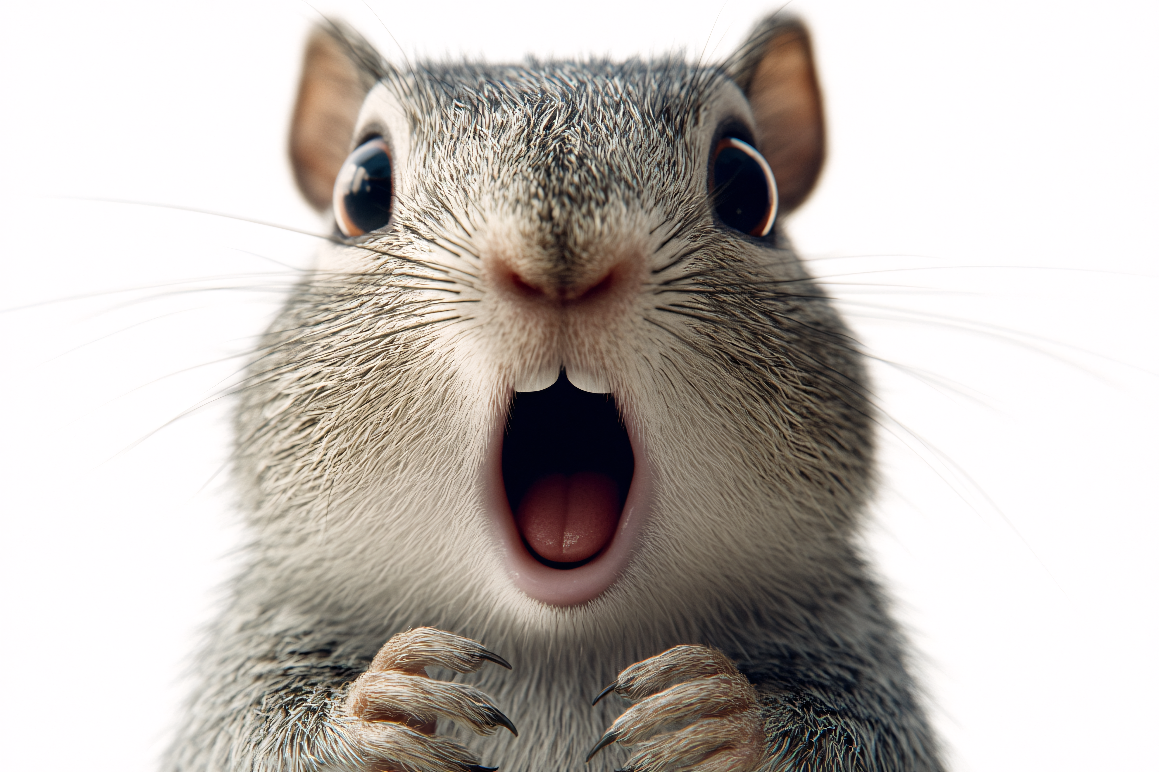 Surprised Squirrel Close-Up