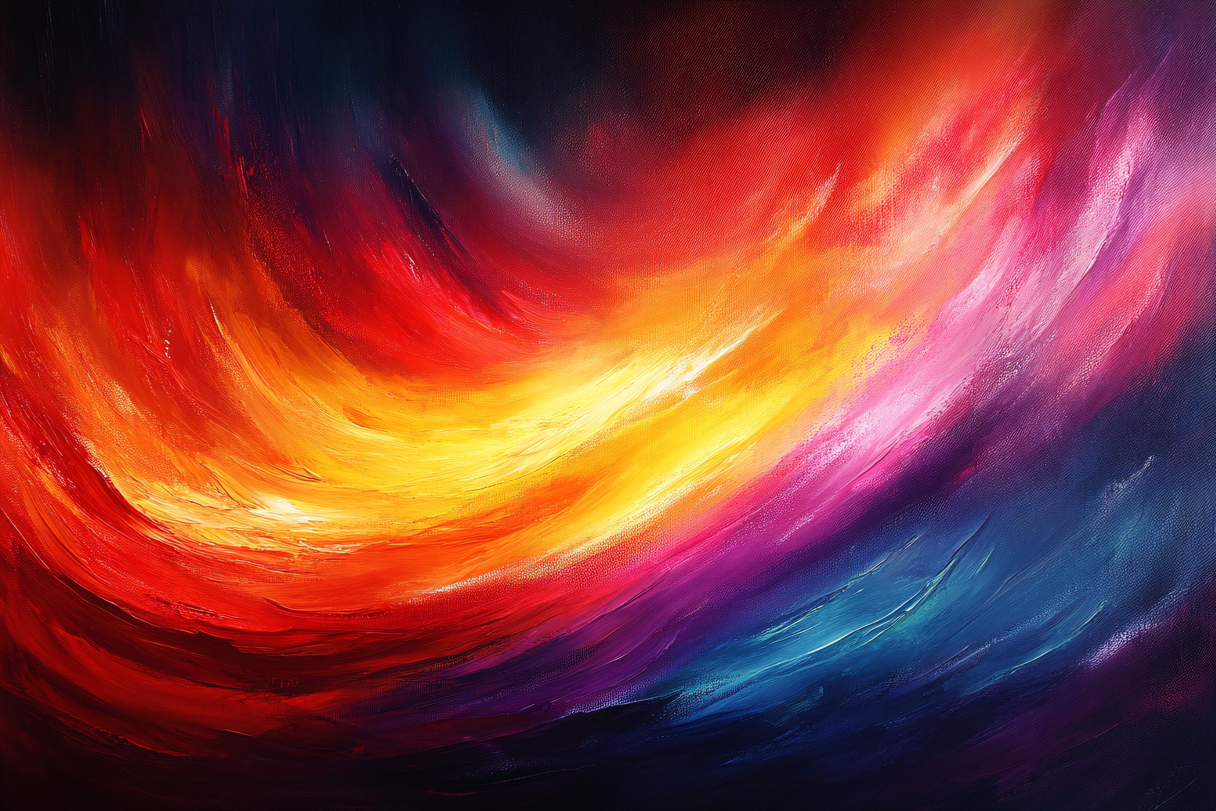 Swirling Abstract of Fire and Water