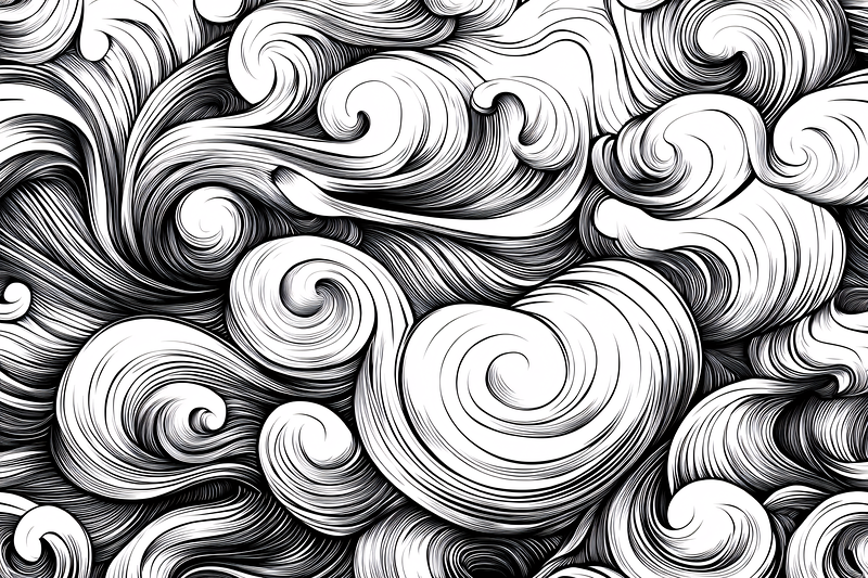 Swirling Line Art