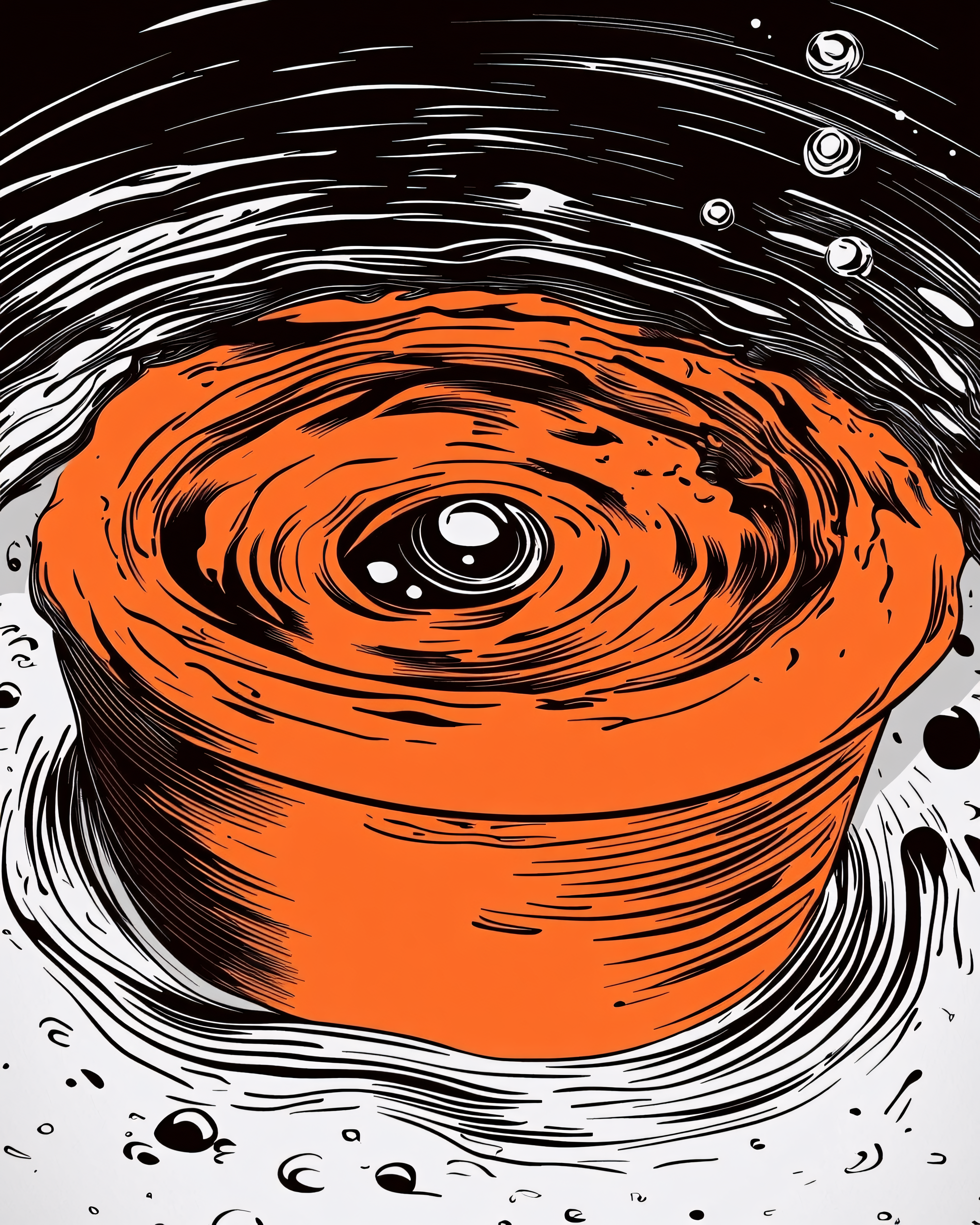 Swirling Orange Vortex