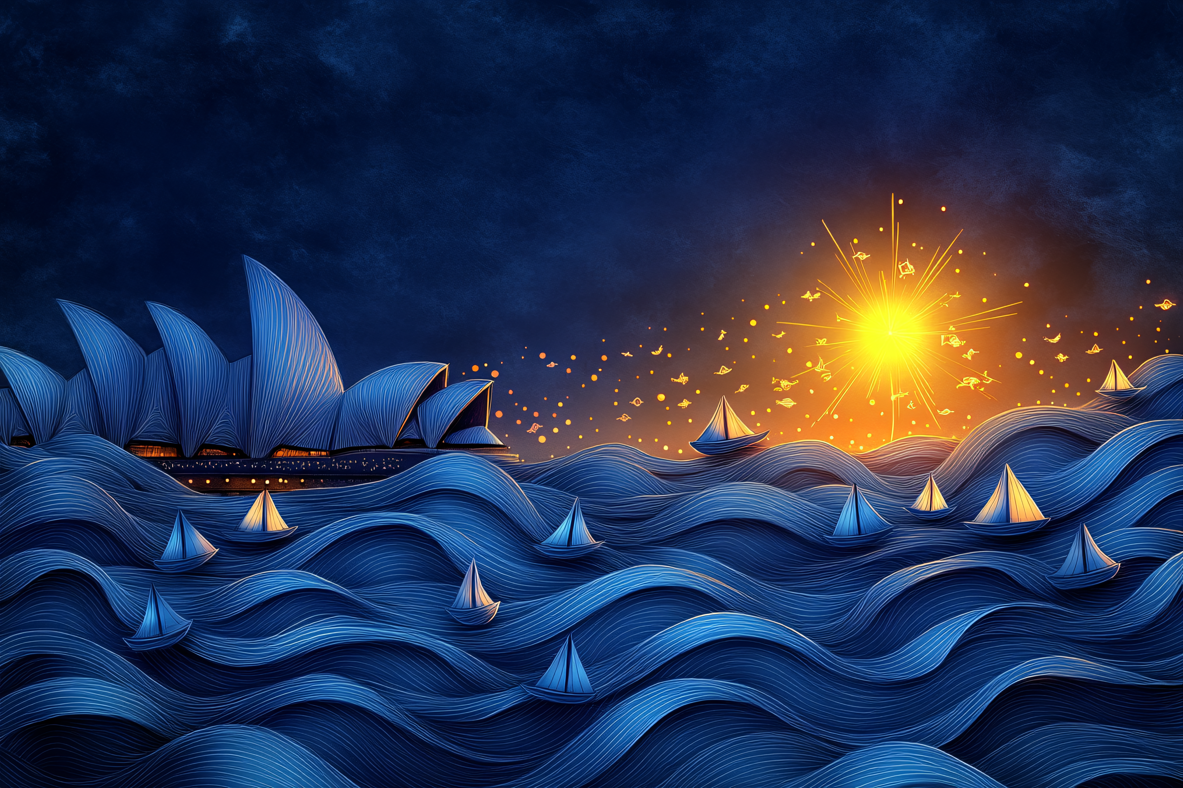 Sydney Opera House At Night