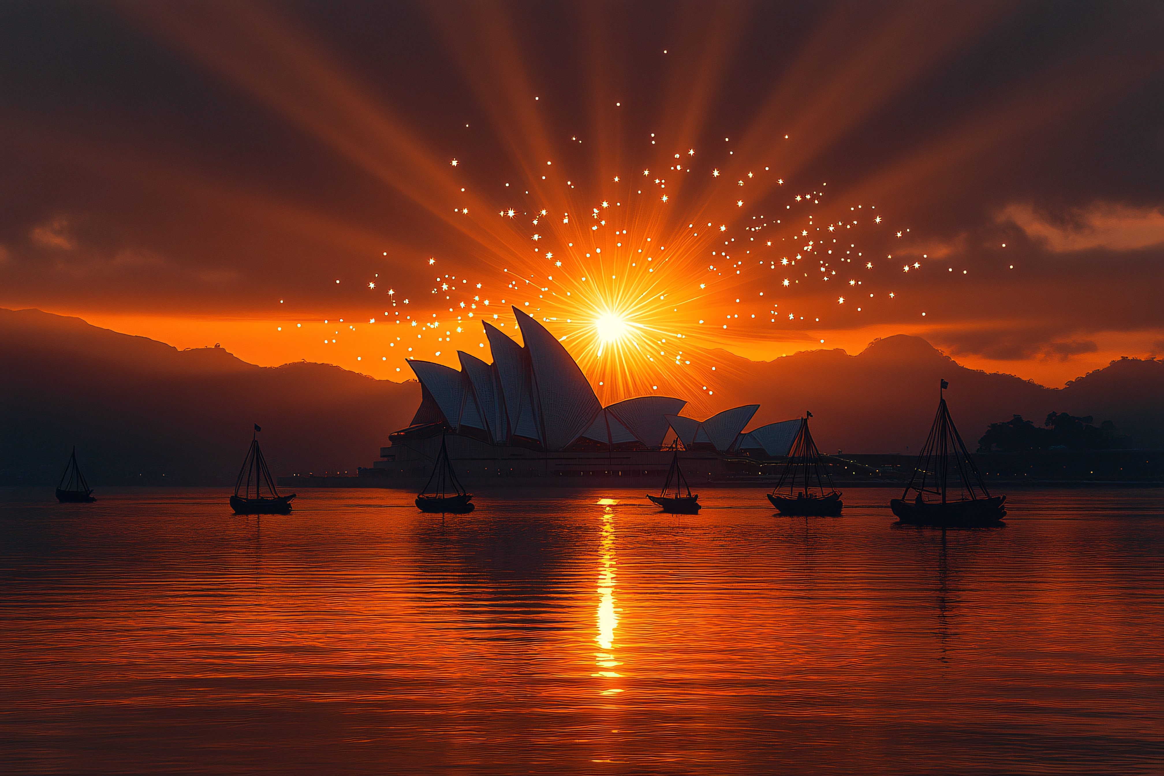 Sydney Opera House Sunset Sparkle